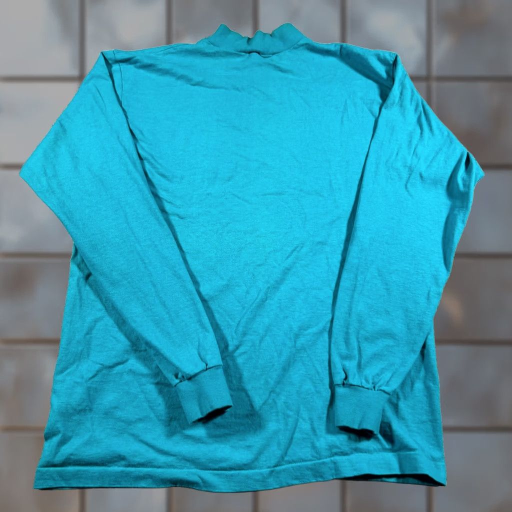 Fruit Of The Loom VINTAGE Fruit of the Loom Sweatshirt Men Large Blue Crewneck Boxy 90s USA Y2K Vintage Size US L / EU 52-54 / 3 - 1 Thumbnail