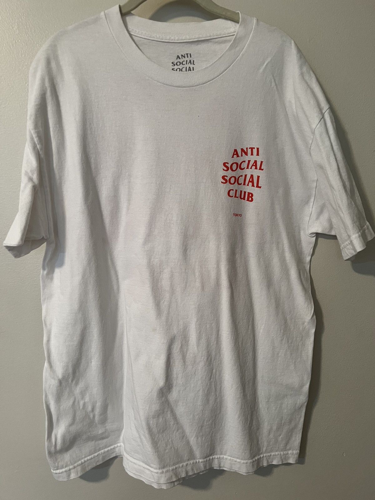 Anti Social Social Club Anti Social Social Club White & Red Tokyo Logo Tee Size L Size US L / EU 52-54 / 3 - 2 Thumbnail