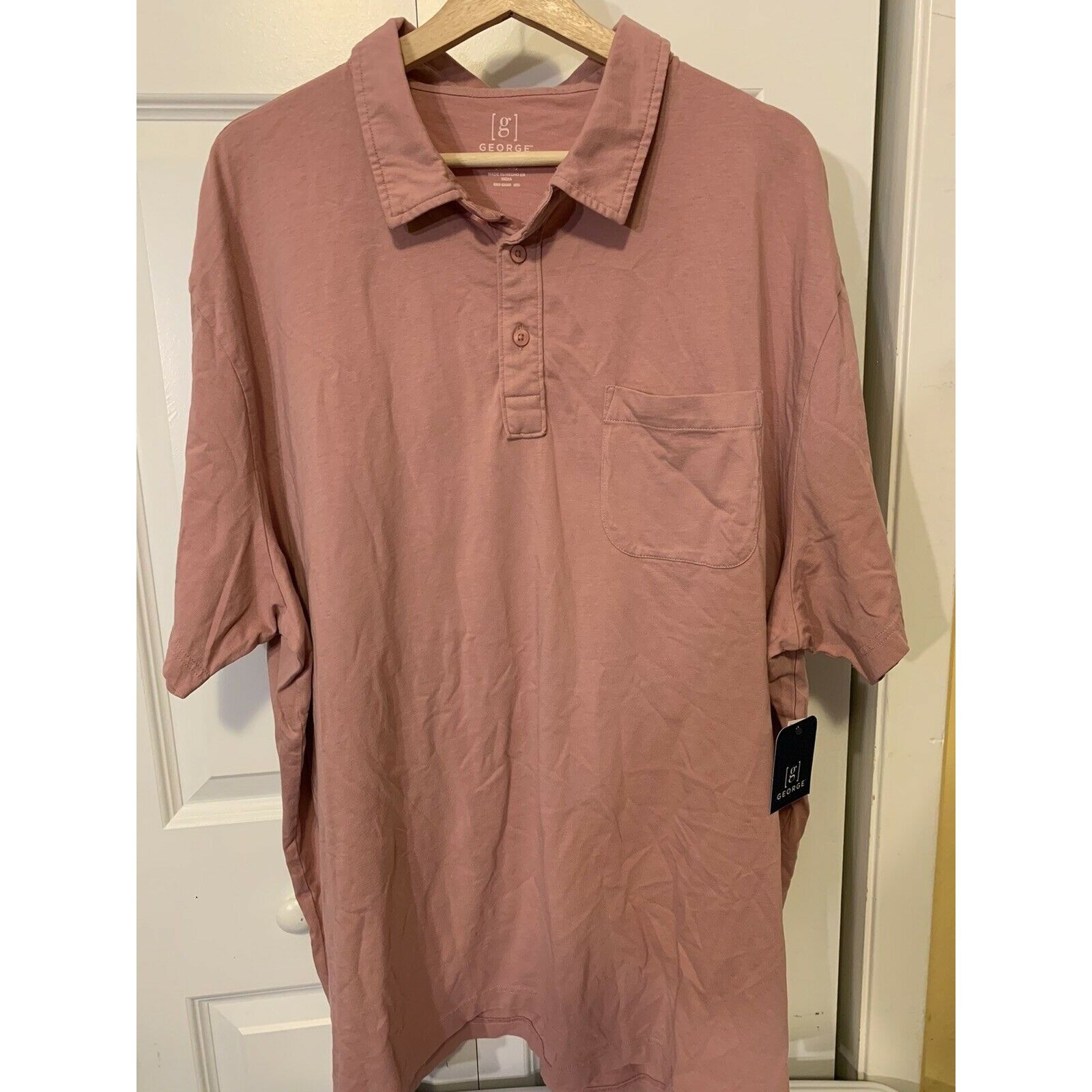 George New George Men’s Sz 3XL 54-56 Polo Shirt Short Sleeve Cotton Size US XXL / EU 58 / 5 - 3 Thumbnail