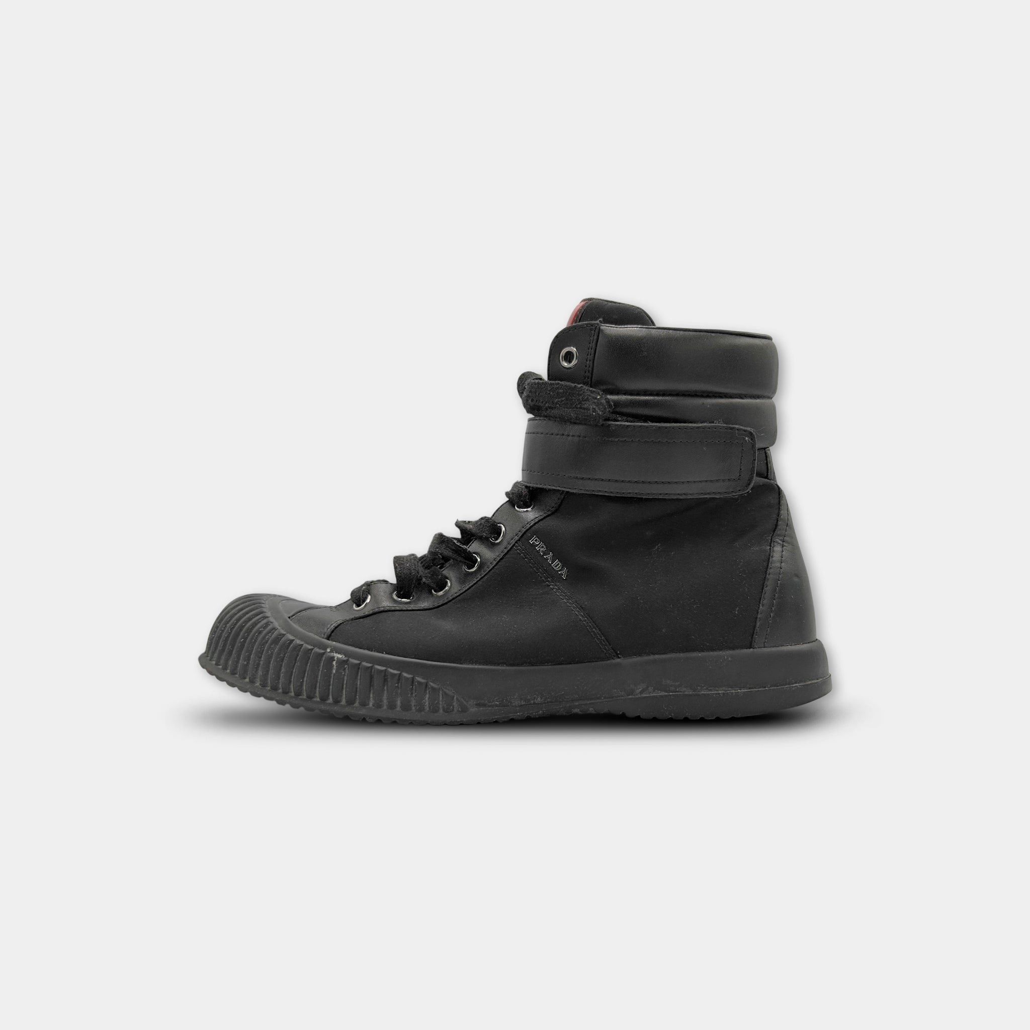 Prada Prada High-Top Duck Rubber Toe Sneakers Size ONE SIZE - 6 Thumbnail