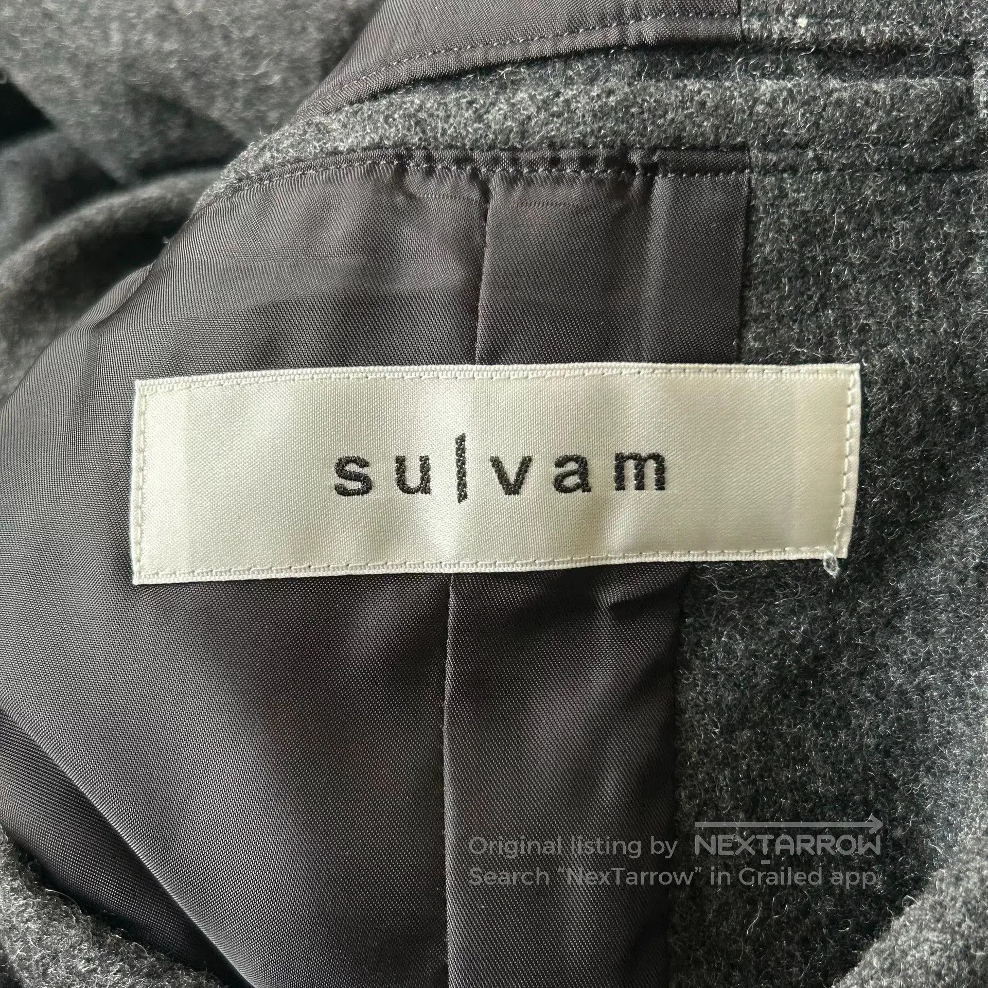Sulvam gray wool coat with studs by Sulvam. Size US S / EU 44-46 / 1 - 6 Thumbnail