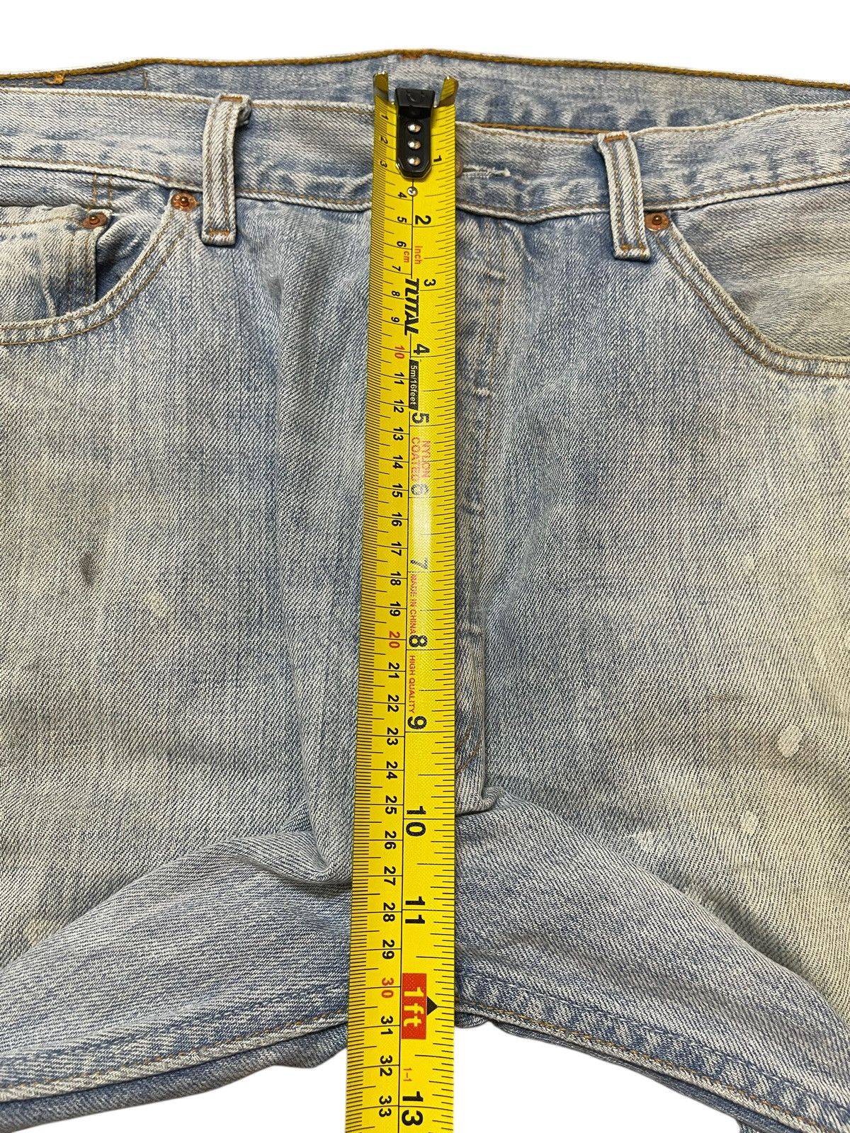 Levi's Vintage 90s Levis 501 Mud Wash Faded Distress Wide Leg Baggy Size US 34 / EU 50 - 16 Thumbnail