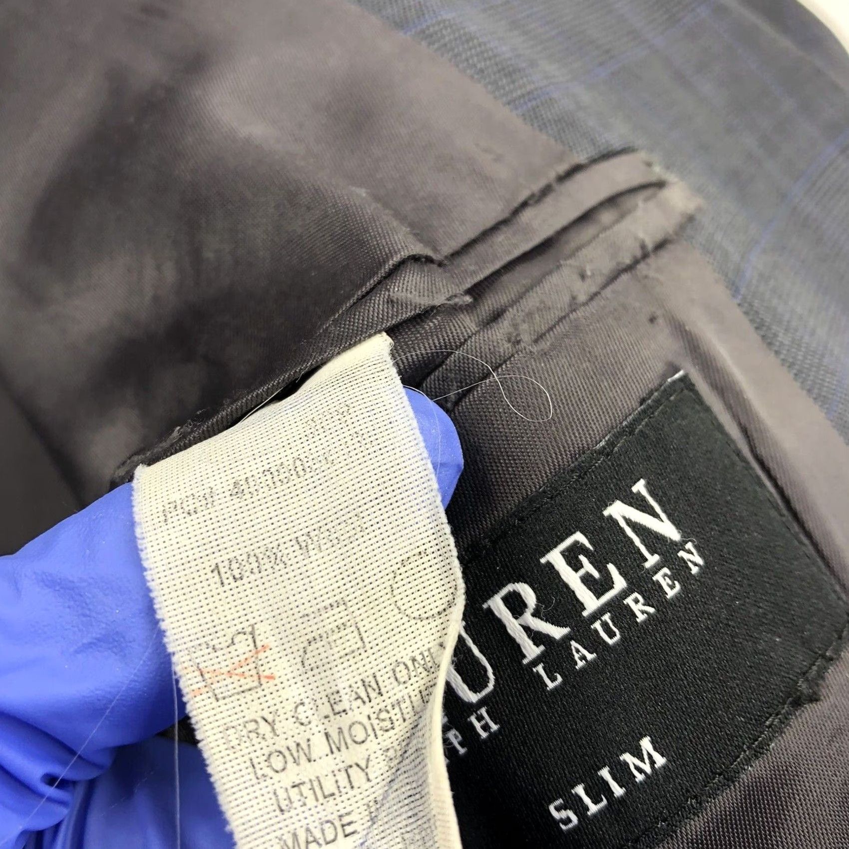 Ralph Lauren Lauren Ralph Lauren SLIM FIT Medium Men Two Button Blazer Jacket Suit Jacket Size 40R - 5 Thumbnail