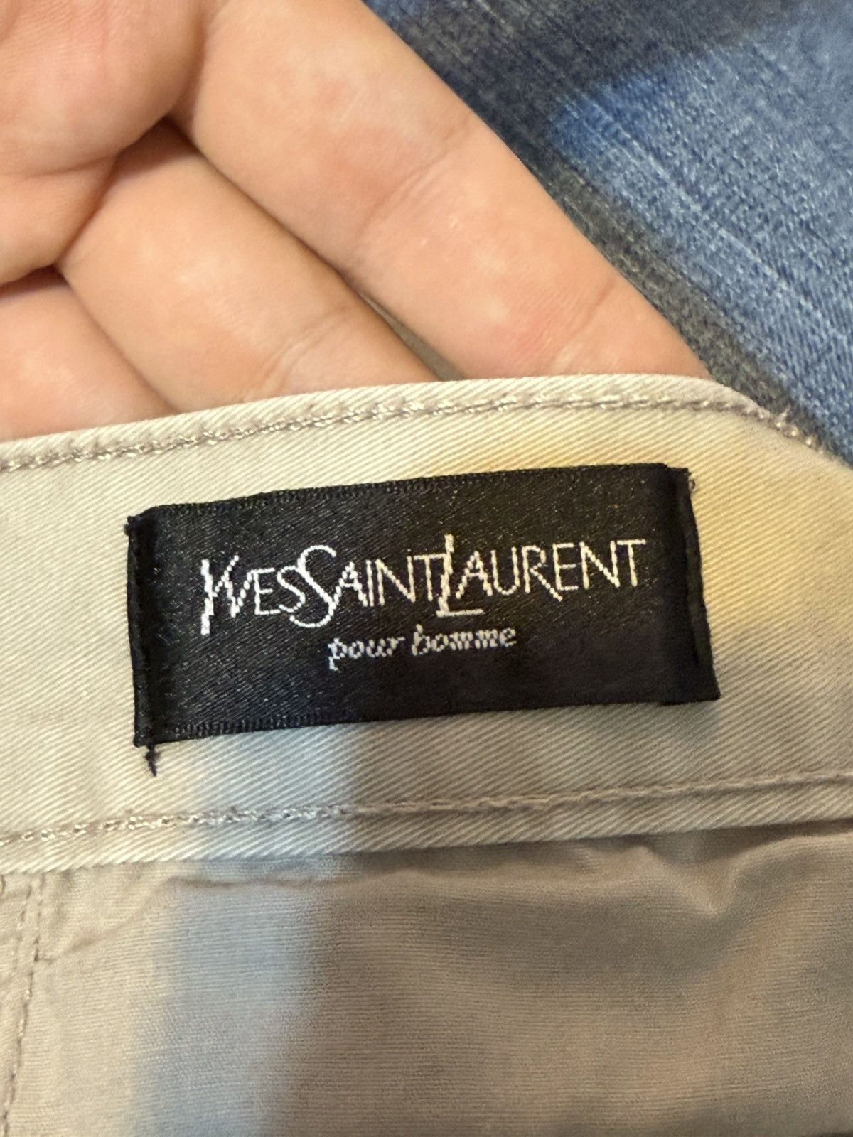 Yves Saint Laurent Beige 36x32 YSL Jeans Cotton Pants Size US 36 / EU 52 - 9 Thumbnail