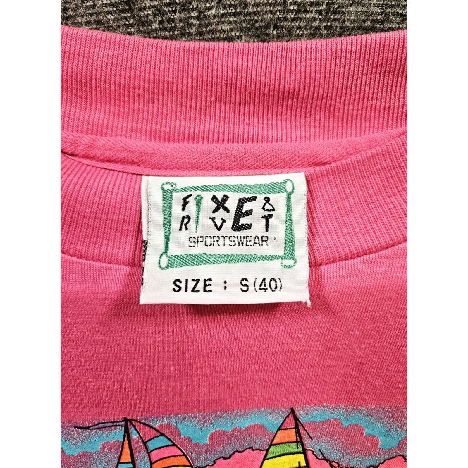 Vintage VINTAGE Columbia Tourist Graphic T-Shirt Pink S/M Unisex 80s Short Sleeve Cotton Graphic Tee Used Size US S / EU 44-46 / 1 - 4 Thumbnail