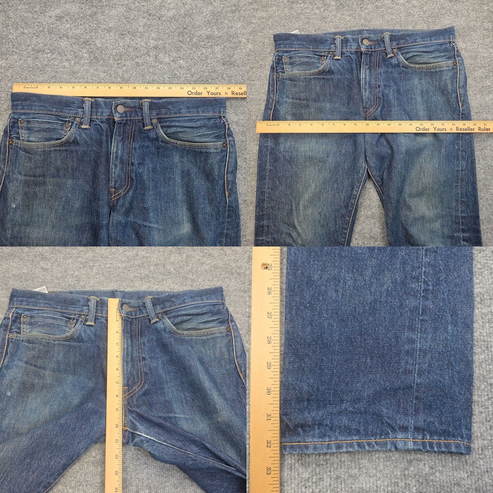 Levi's Levi's 511 Jeans Slim Denim 34 x 34 34 x 32 Faded Marks Blue Men Regular 5-Pocket Inseam 32 Denim Cotton Vintage No Size US 34 / EU 50 - 10 Thumbnail