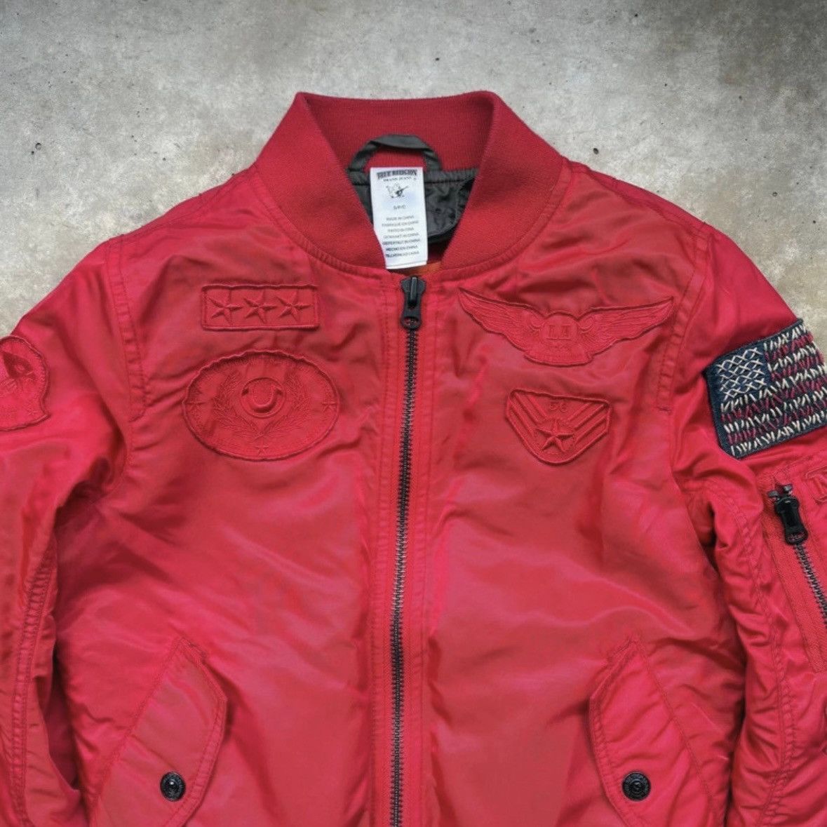 True Religion True Religion Alpha Bomber Jacket – Skull Back Patch – S Size S / US 4 / IT 40 - 3 Thumbnail