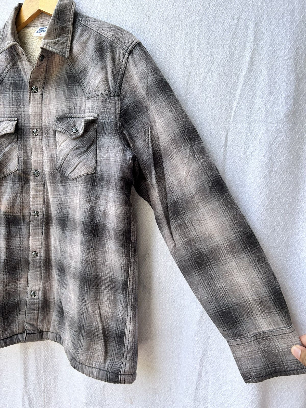 Japanese Brand Mike kurtis japanese faux flannel veterano shirt Size US M / EU 48-50 / 2 - 3 Thumbnail