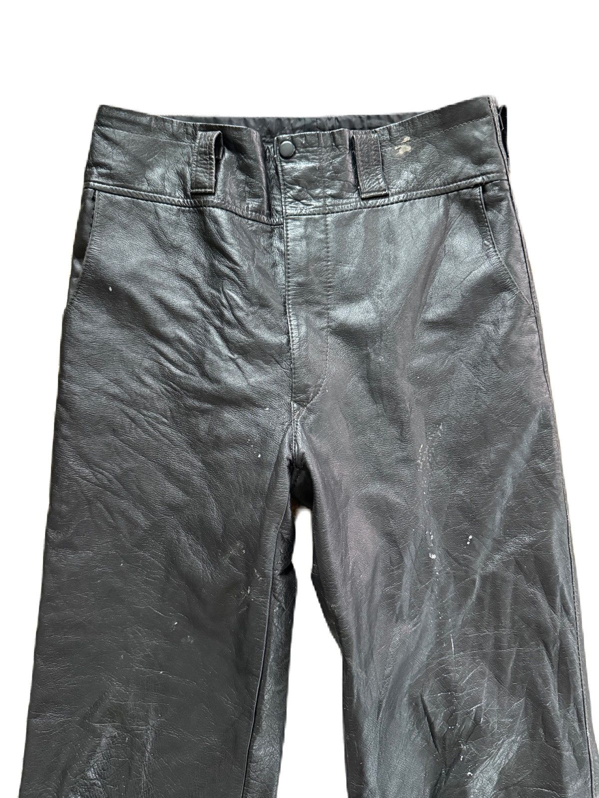 Kadoya Hedi Slimane Dior Luster Style Biker Moto Real Leather Pants Size US 32 / EU 48 - 4 Thumbnail
