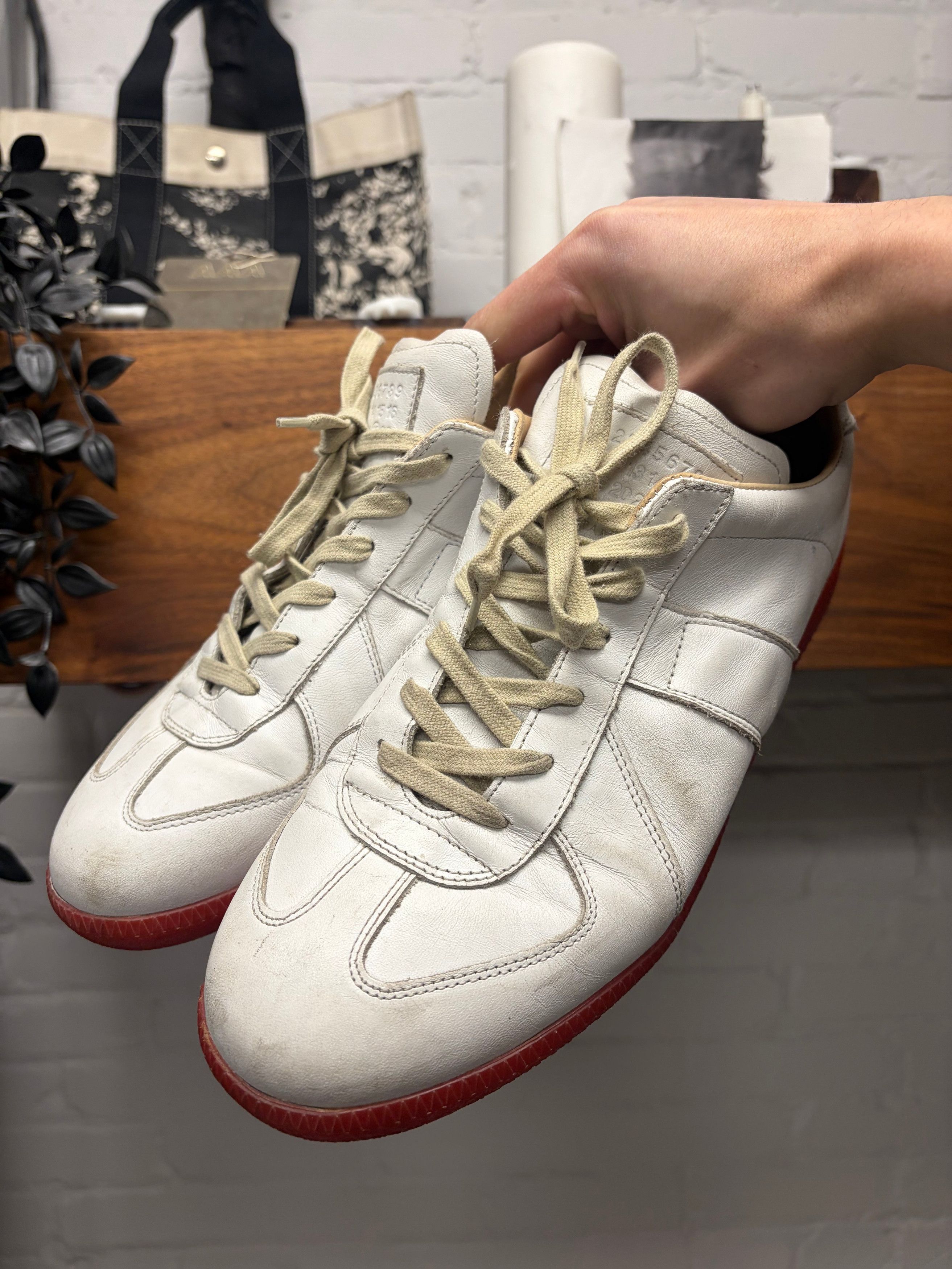ゆ マルジェラ40 Maison Margiela 40 Maison Margiela Future Low White Leather
