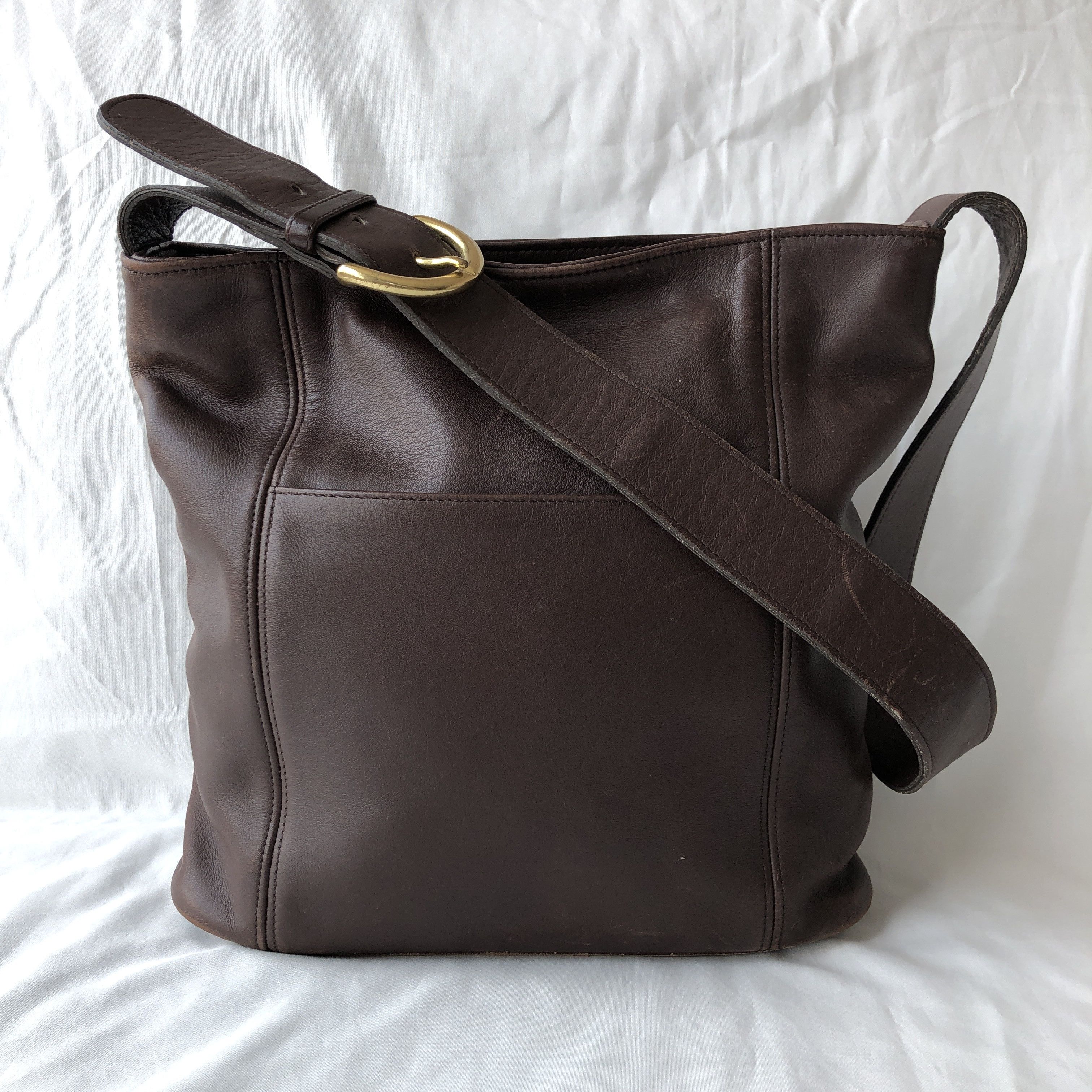 Vintage Coach Erickson Bucket 4169 Mahogany Leather Bag in Brown, Women's