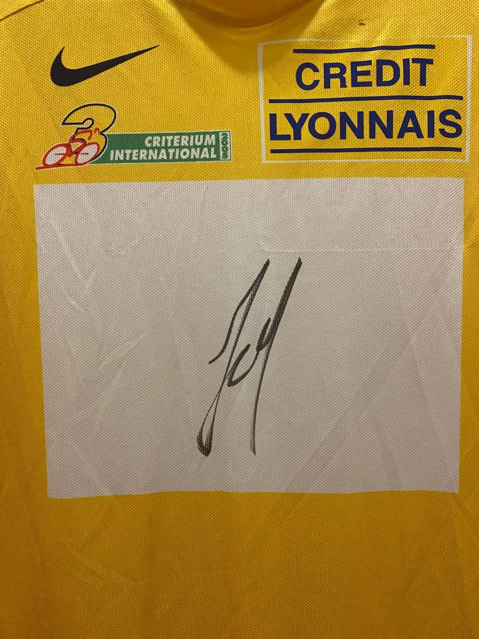 Bicycle × Nike !Signed! Nike Le Tour De France Credit Jersey Vintage Size US XL / EU 56 / 4 - 8 Thumbnail