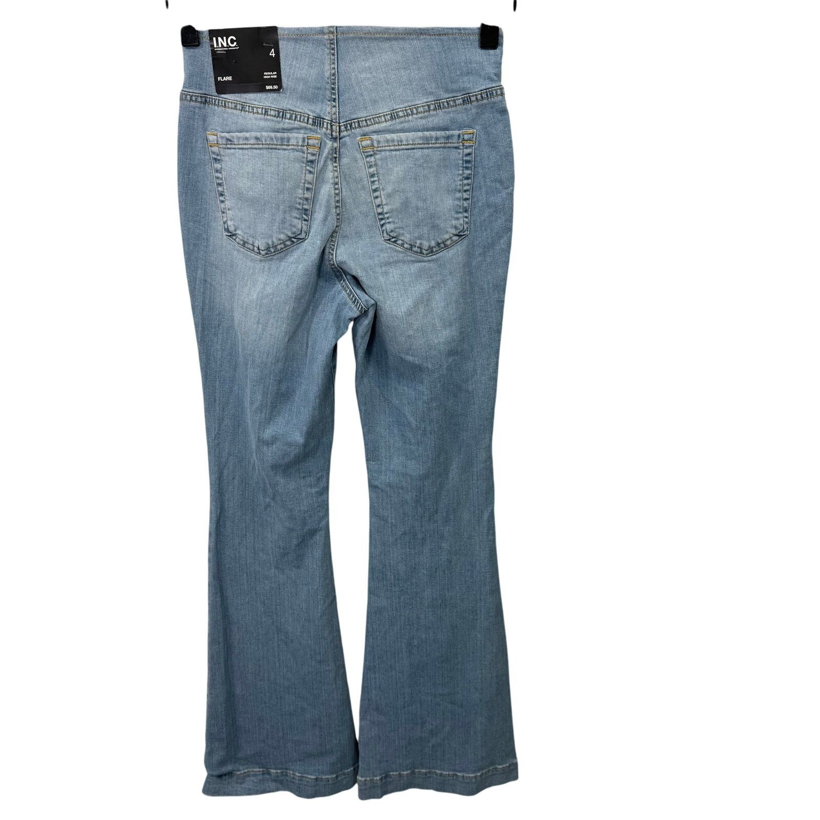 Macys INC International Concepts Jeans sz 4 Hi Rise Flare NEW G615 Size 27" / US 4 / IT 40 - 2 Thumbnail
