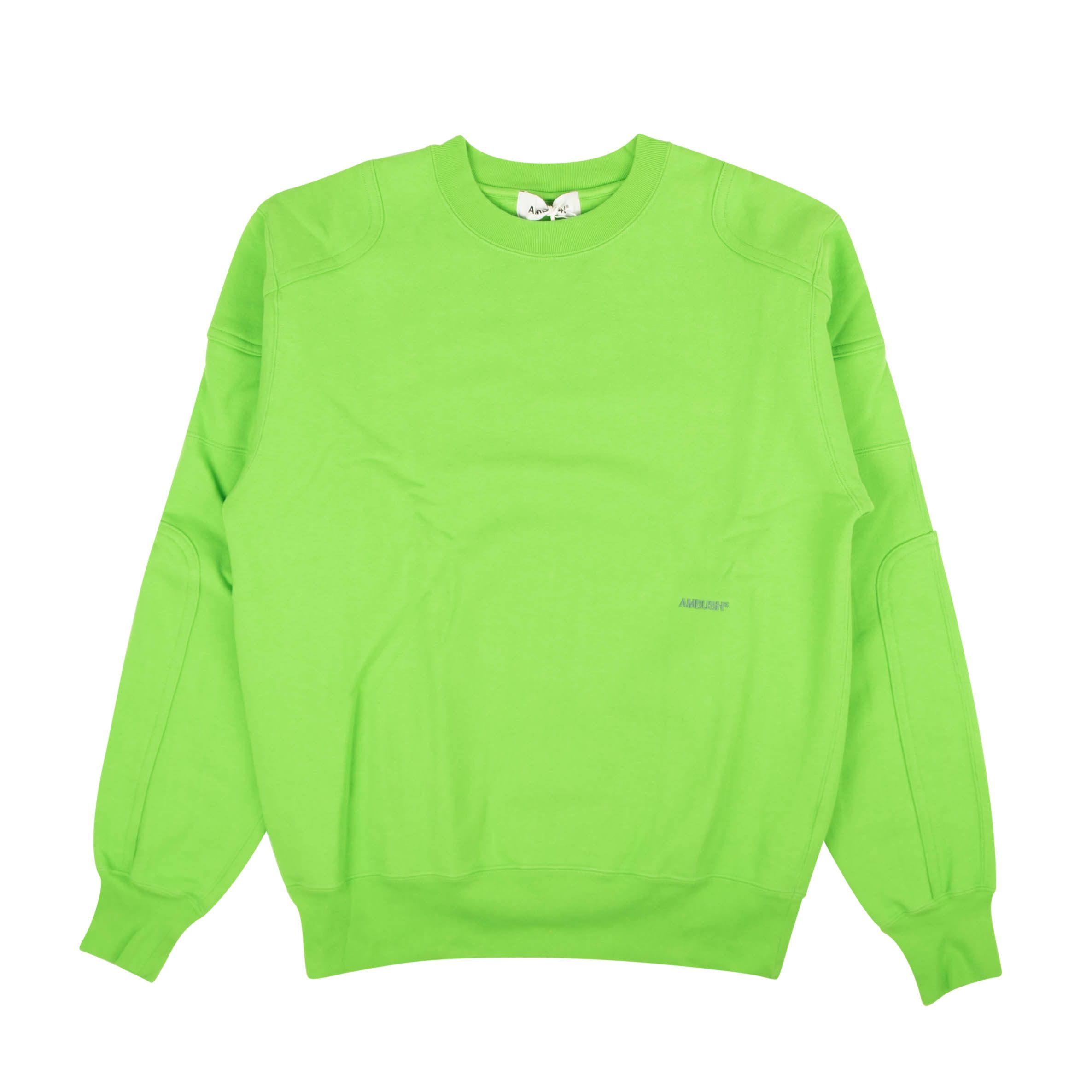 image of Ambush Design Green Panel Crewneck Sweatshirt Size M, Men's