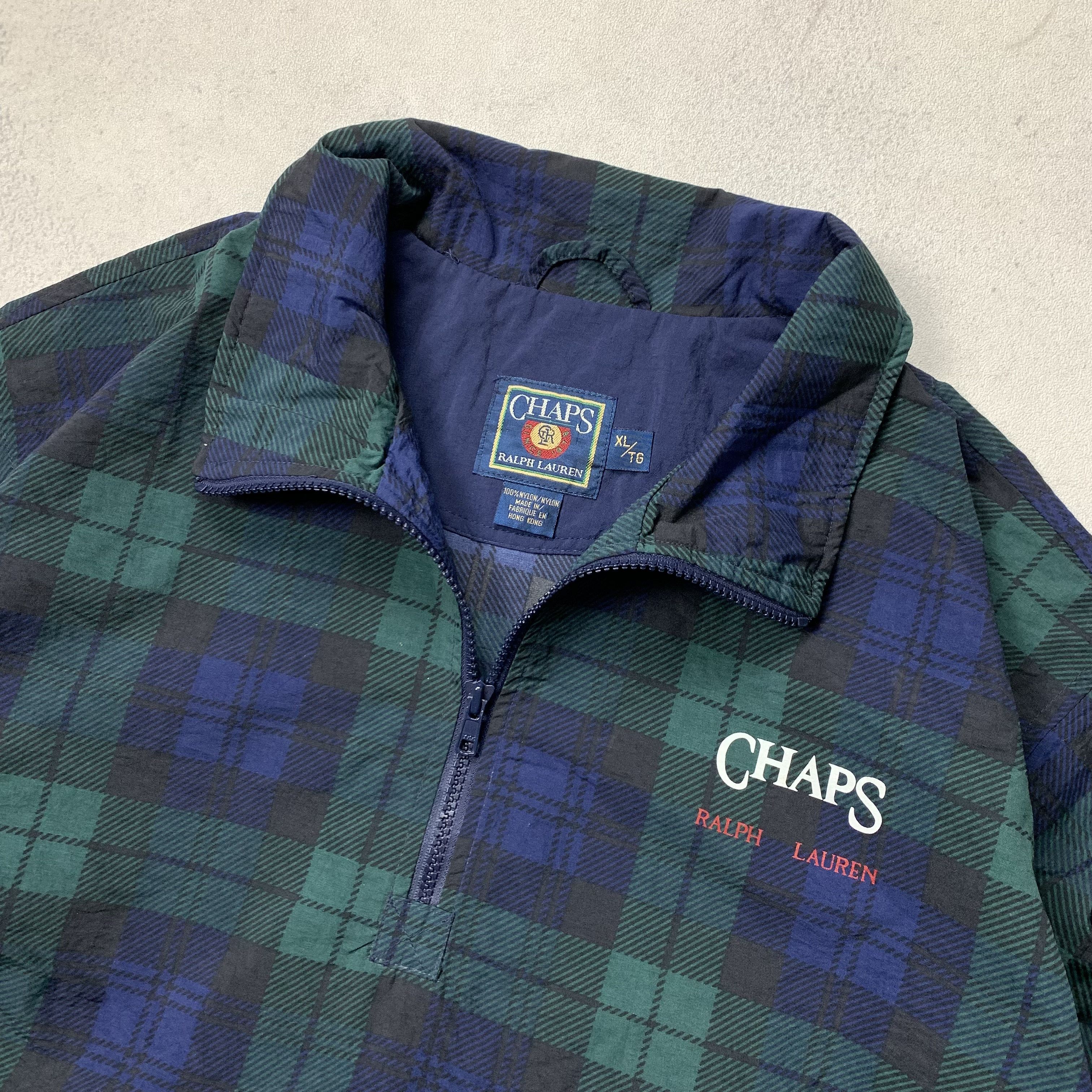 Vintage Chaps Ralph Lauren Plaid Tartan Halfzip Jacket
