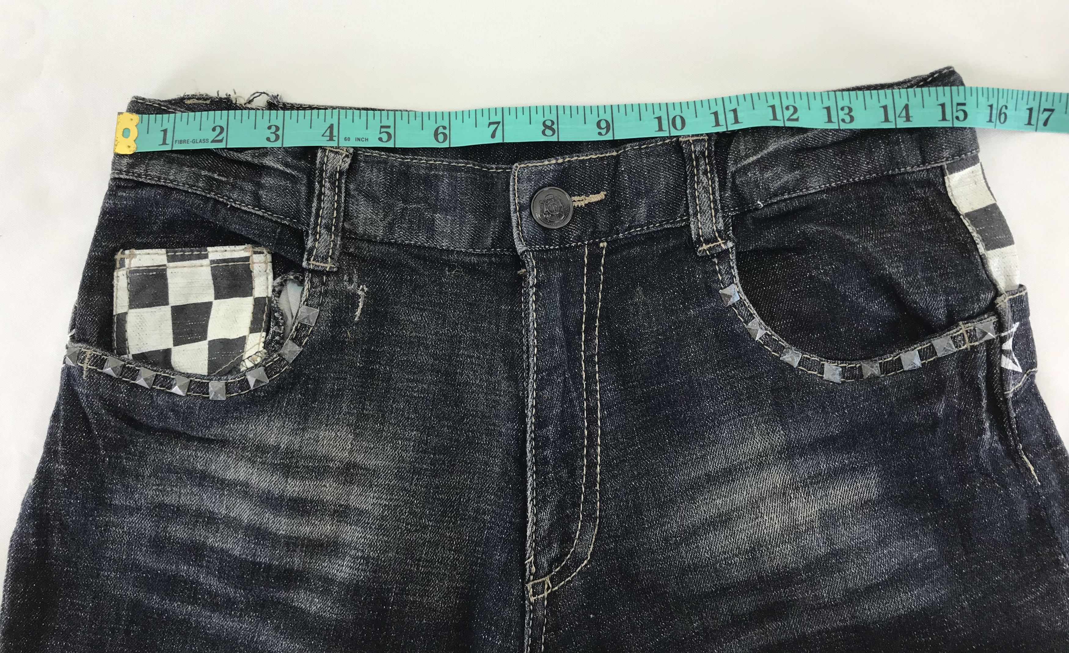 Japanese Brand Japanese Double Waist Victory Freedom Faded Black Jeans Size US 30 / EU 46 - 13 Thumbnail