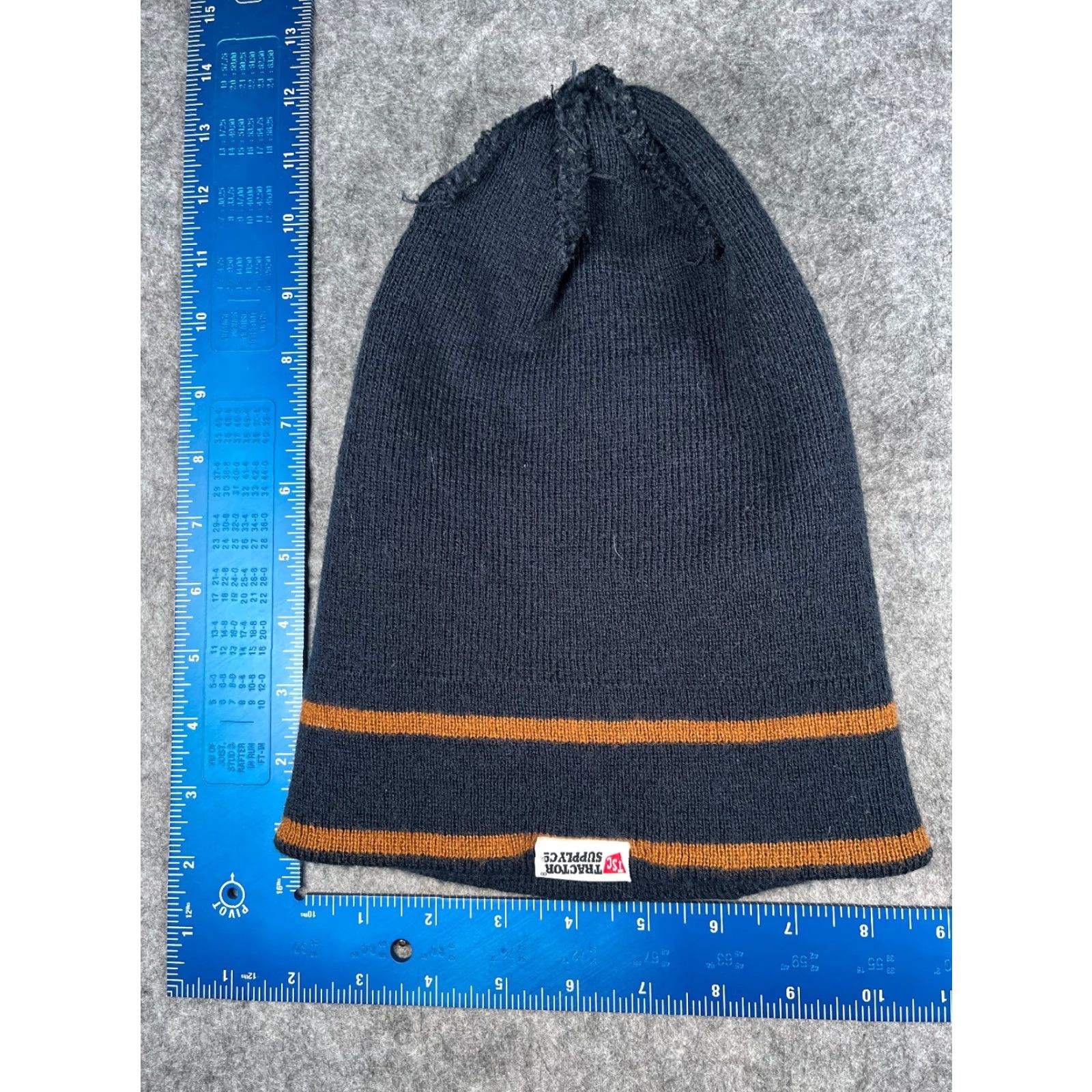 Vintage Artex Knitting Mills Inc Beanie Adult One Size Blue Beige Knit AnimalFeed Acrylic Hats Size ONE SIZE - 5 Thumbnail