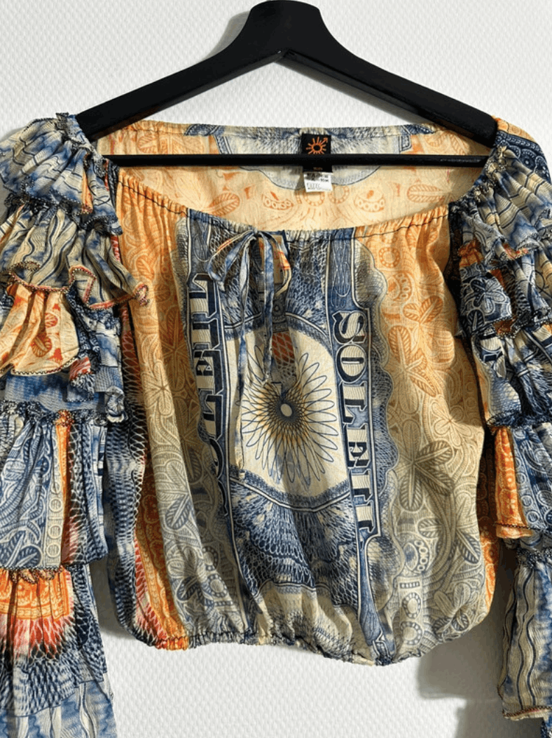 Jean Paul Gaultier Jean Paul Gaultier Top Mesh Blouses Shirt Print Soleil Size L / US 10 / IT 46 - 7 Thumbnail
