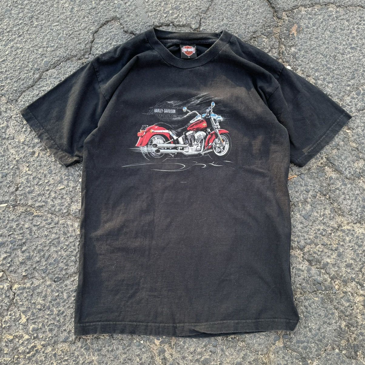 Harley Davidson × Vintage Vintage 2004 Harley Davidson New York Washed Black Tee Size US L / EU 52-54 / 3 - 5 Thumbnail