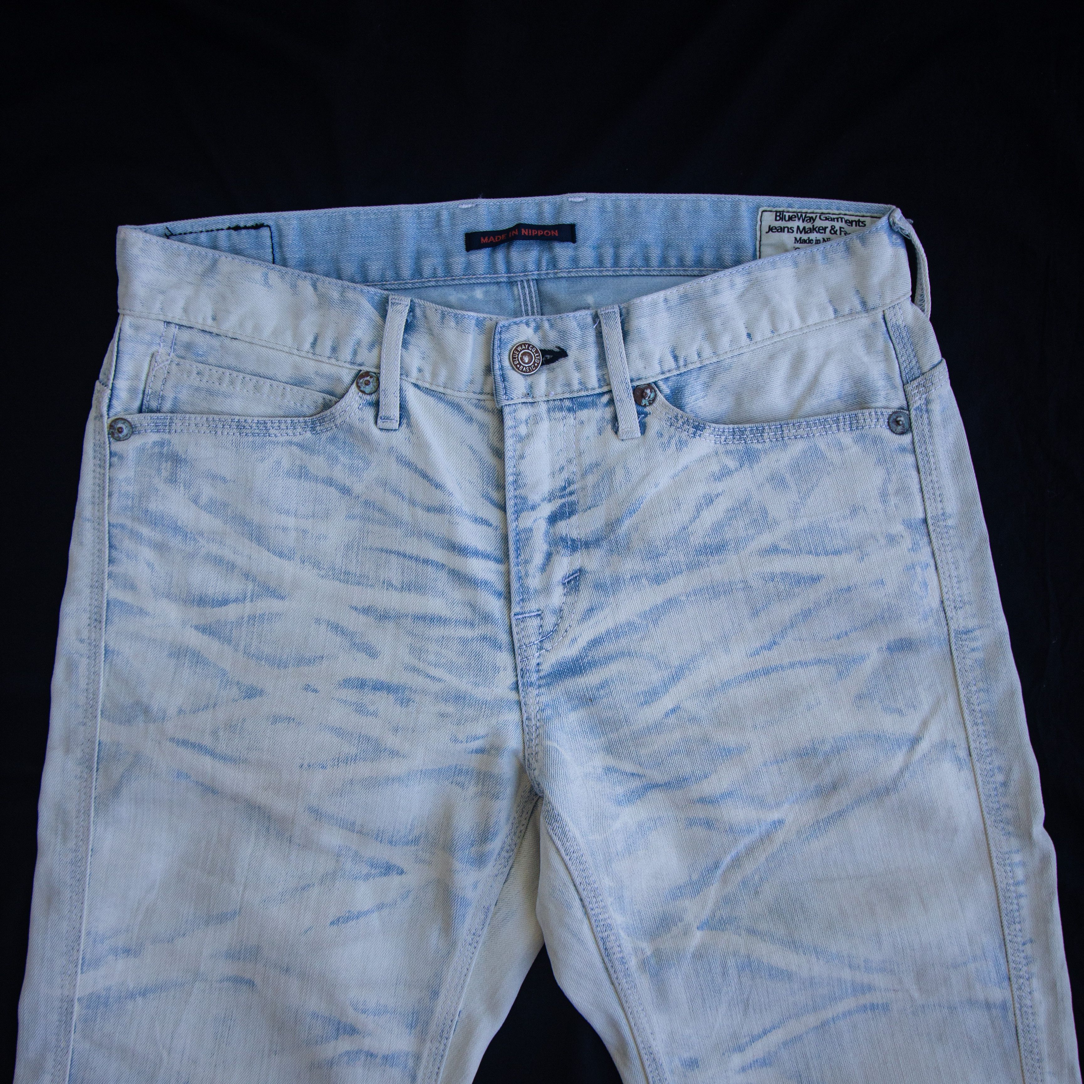 Japanese Brand Blue Way Faded Flare Jeans BW Luxe Size US 32 / EU 48 - 3 Thumbnail
