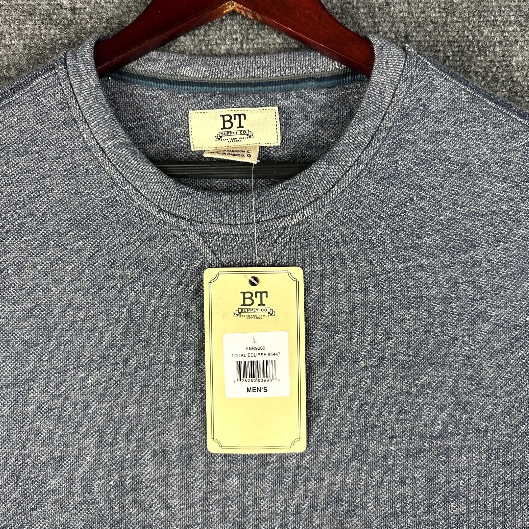 Vintage BT Supply Co Sweatshirt Mens L Blue Pullover Ribbed Cuffs NEW Vintage University Classic Modern Ribbed Hem Size US L / EU 52-54 / 3 - 5 Thumbnail