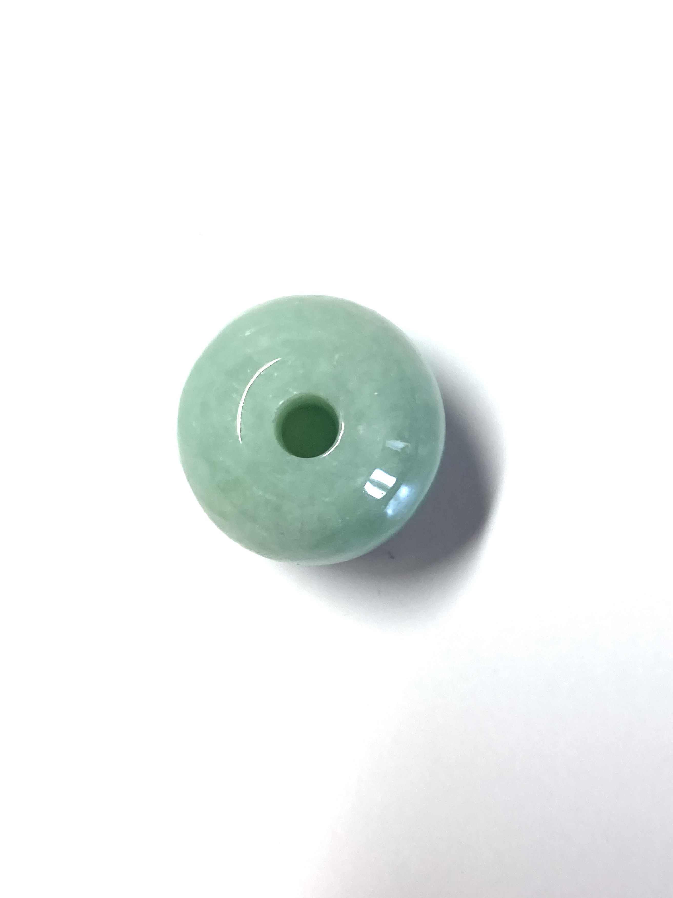 Other 60008 Certified Jadeite jade Circle Green 17mm Bead Pendant Size ONE SIZE - 4 Thumbnail
