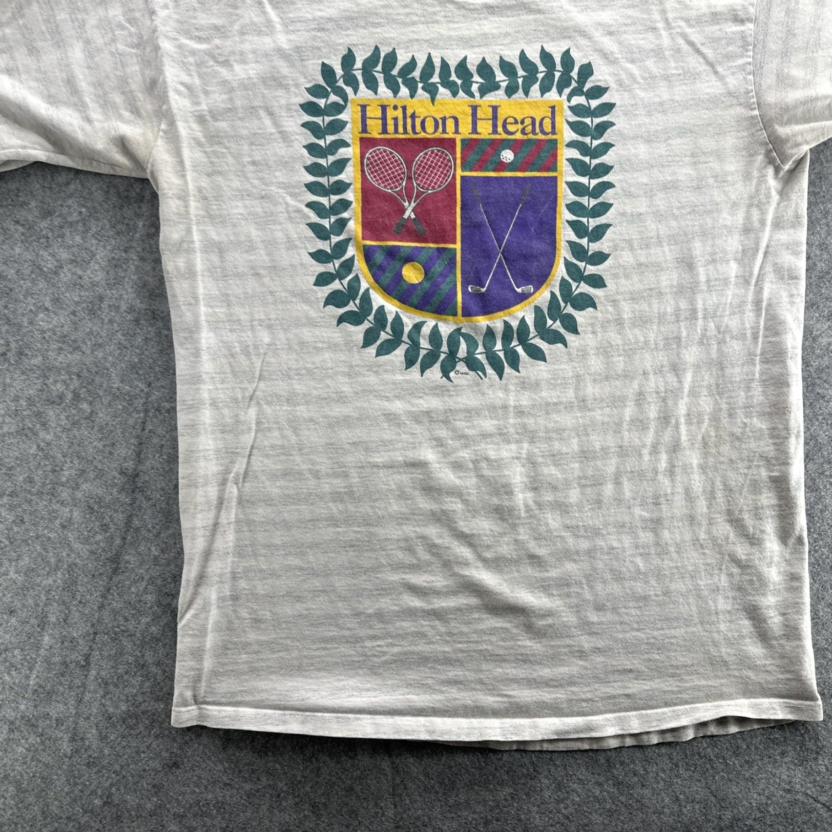 Other VINTAGE Wellington Hilton Head Shirt Mens Large Gray Crest Graphic Tee 90s Sports Travel Souvenir Mens L Gray Size US L / EU 52-54 / 3 - 4 Thumbnail