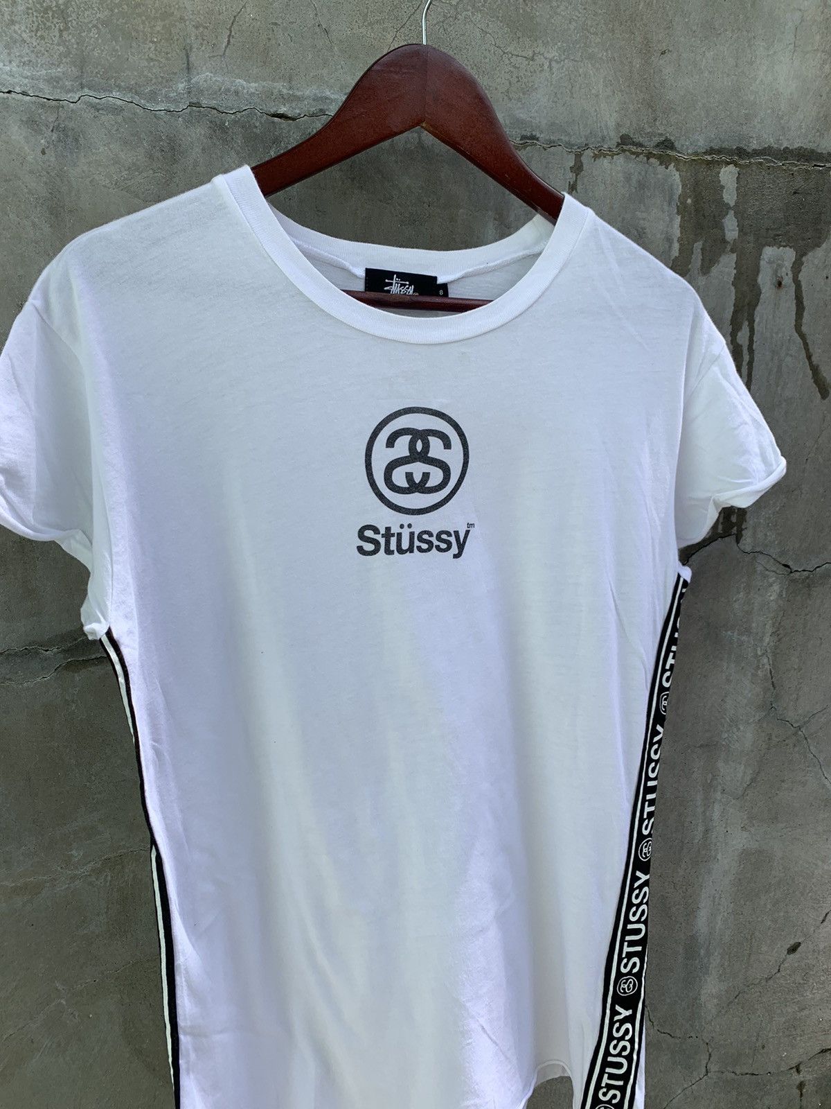 Stussy Side Taped Chain Logo Tee Size S / US 4 / IT 40 - 3 Thumbnail