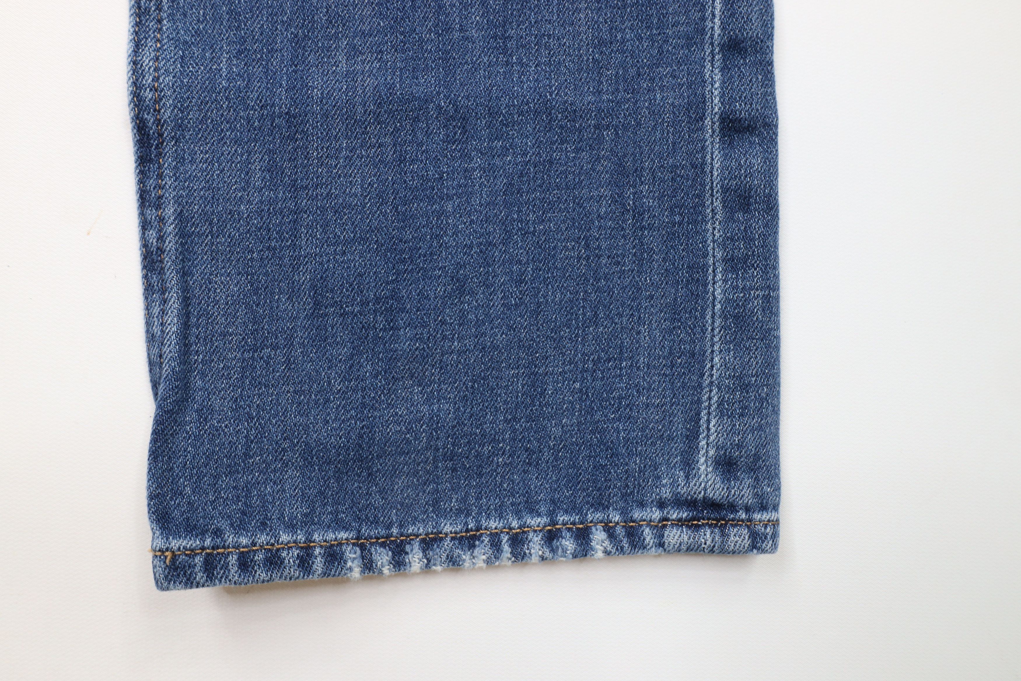 Express × Vintage Express Ripped Slim Fit Straight Leg Denim Jeans Blue Size US 34 / EU 50 - 5 Thumbnail