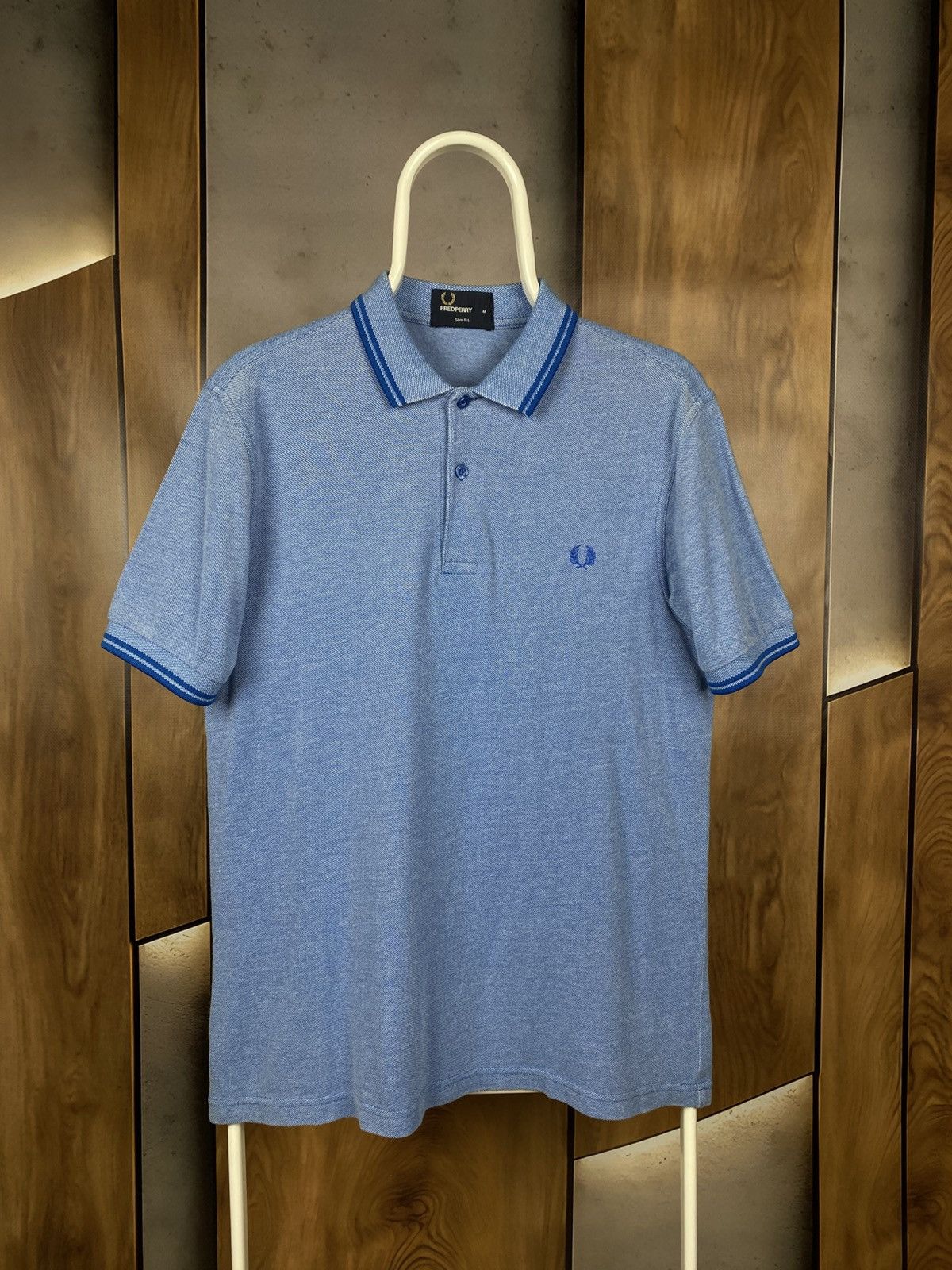 Fred Perry 🌊Polo T-Shirt Fred Perry Striped Celadon Luxury Tee🌊 Size US M / EU 48-50 / 2 - 1 Thumbnail