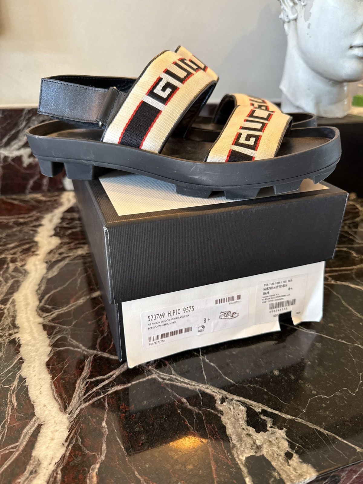 Gucci Gucci Jacquard Stripe Sandals Size US 9.5 / EU 42-43 - 1 Thumbnail