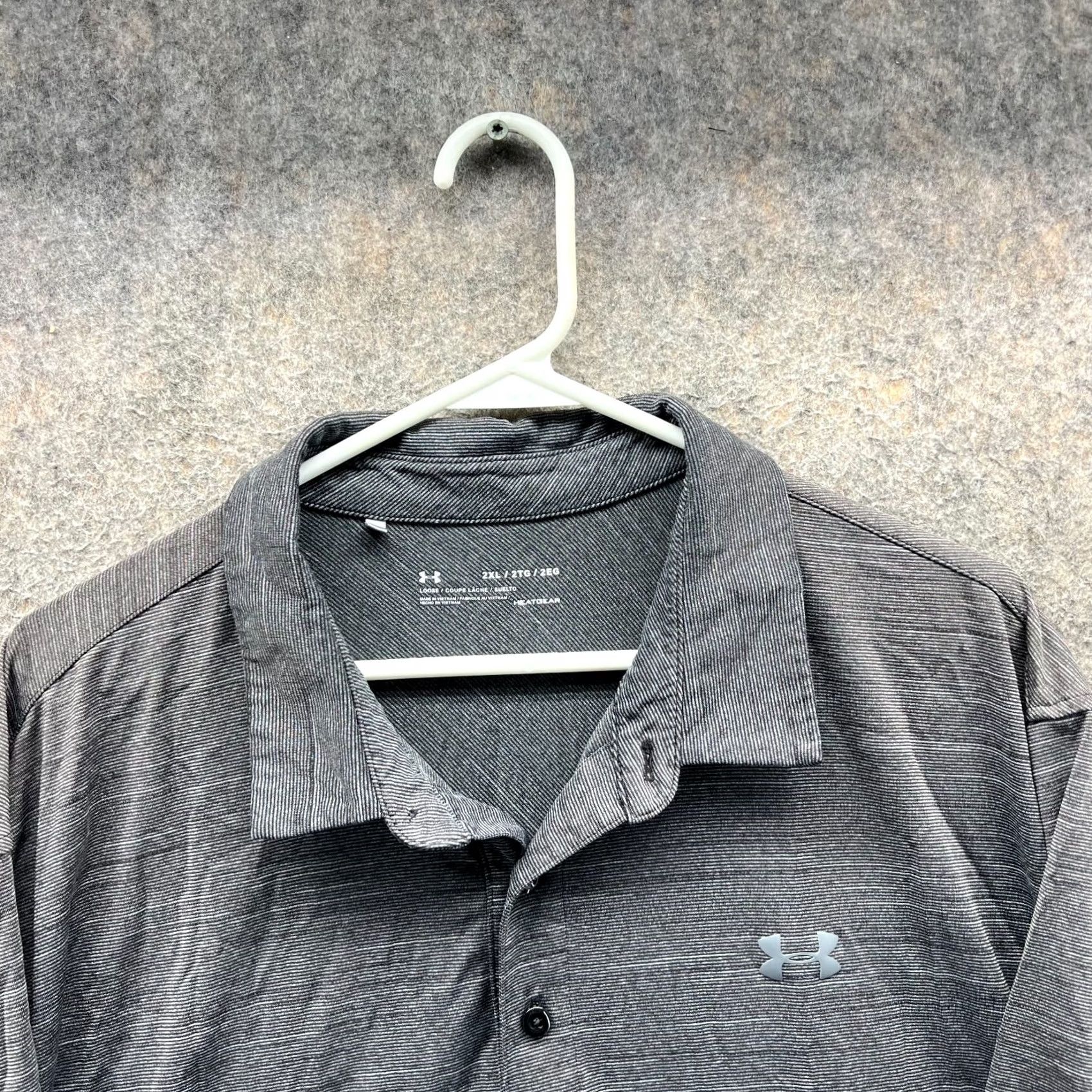 Under Armour Under Armour Polo Shirt Mens 2XL Gray Short Sleeve Collared Button Golf Preppy HeatGear Size US XXL / EU 58 / 5 - 5 Thumbnail
