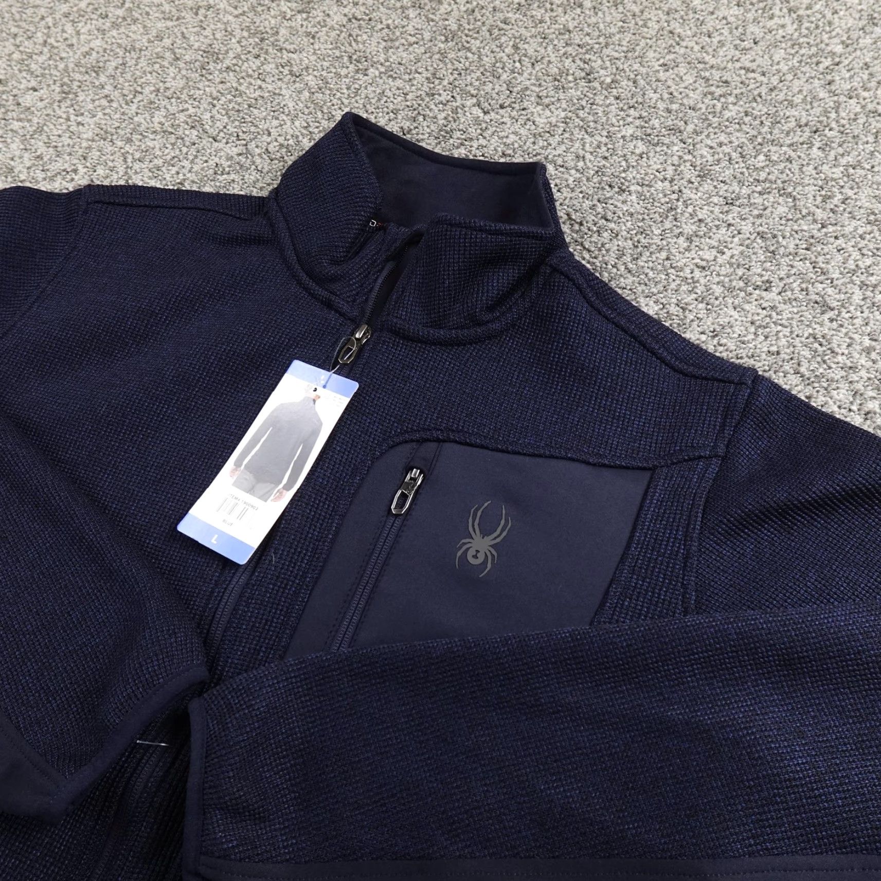 Spyder Spyder Jacket Mens L Blue Full Zip Knit Fleece Lined Ski Outdoor Coat Hiking Size US L / EU 52-54 / 3 - 2 Thumbnail