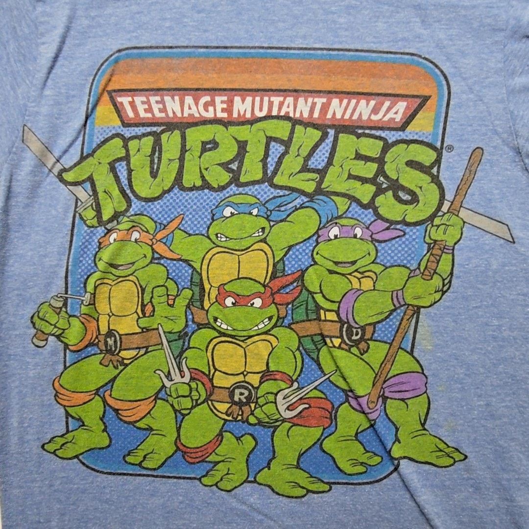 Nickelodeon TMNT Tee Nickelodeon Blue Cartoon Ninja Turtles S Shirt Size US S / EU 44-46 / 1 - 2 Thumbnail