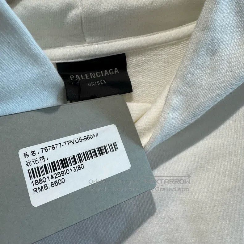 Balenciaga Balenciaga Letter Printed Casual Hooded Sweatshirt with Lo Size US XS / EU 42 / 0 - 7 Thumbnail