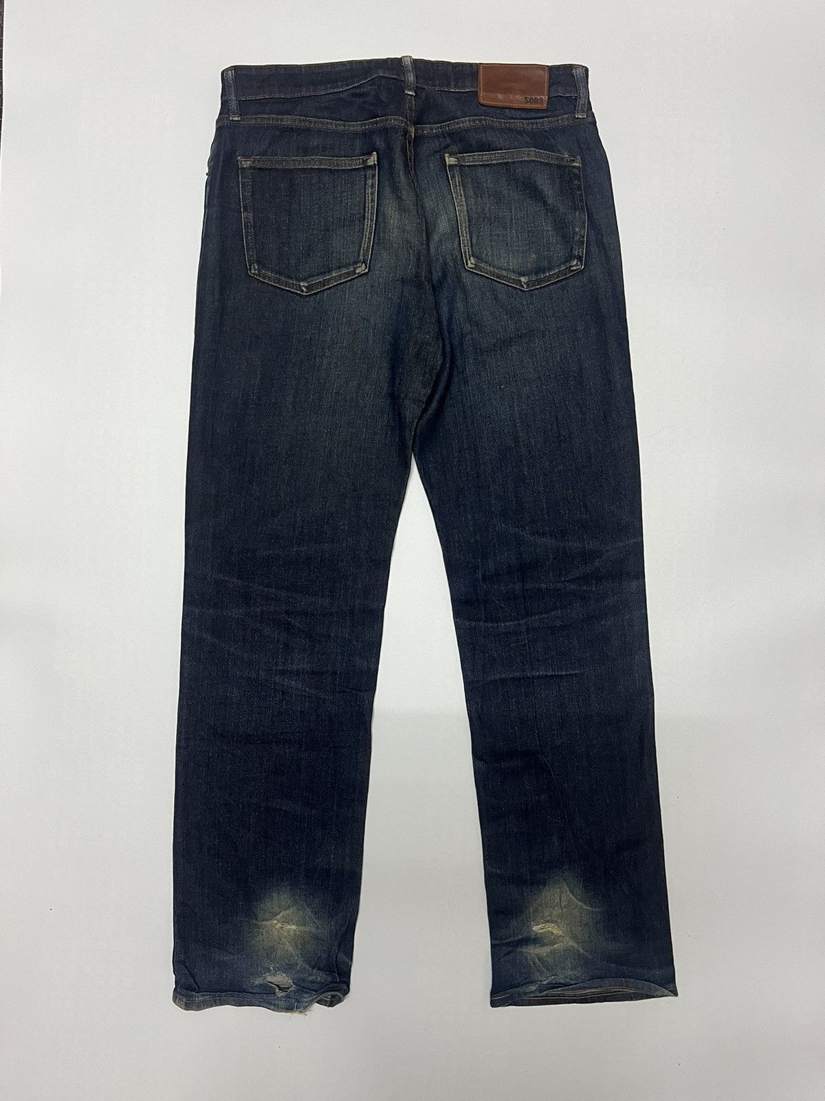 Uniqlo Uniqlo UJ Dark Blue Wash Distressed Denim Size US 34 / EU 50 - 10 Thumbnail