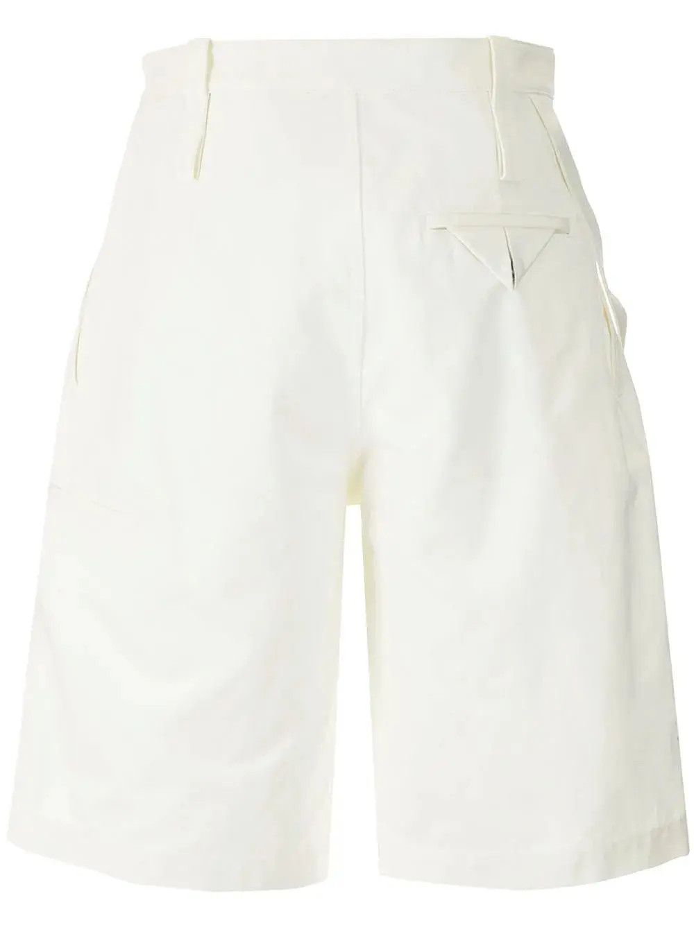 Bottega Veneta o1n1vont0325 Dense Cotton Twill Short in White Size 25" / US 0 / IT 36 - 2 Thumbnail