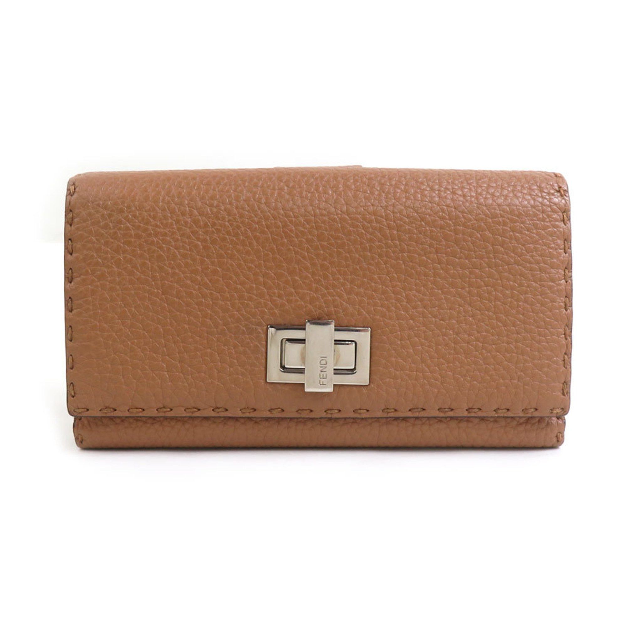 Fendi Fendi Selleria Bifold Long Wallet in Brown Leather for Men and Women, 8M0308-7, r10856a Size ONE SIZE - 1 Thumbnail