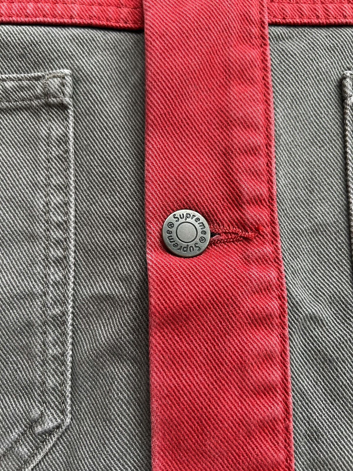 Supreme Supreme 2-Tone Paneled Denim Jacket “Red” Large Size US L / EU 52-54 / 3 - 11 Thumbnail