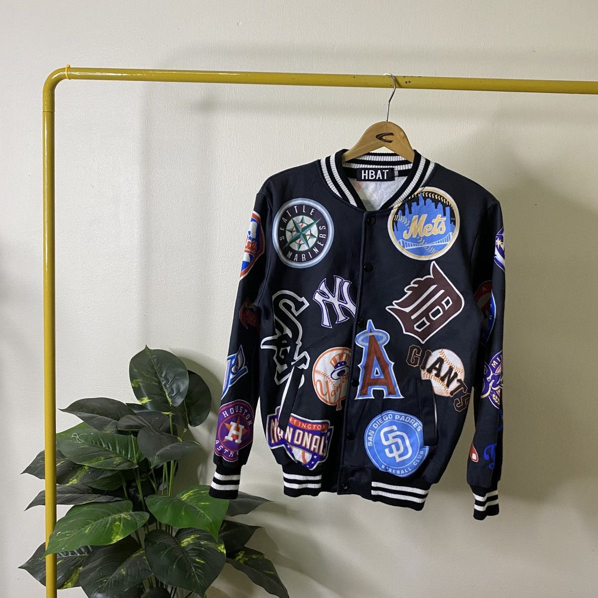 MLB Vintage Y2K HBAT x Baseball Club MLB AOP Varsity Jacket Size US S / EU 44-46 / 1 - 1 Thumbnail