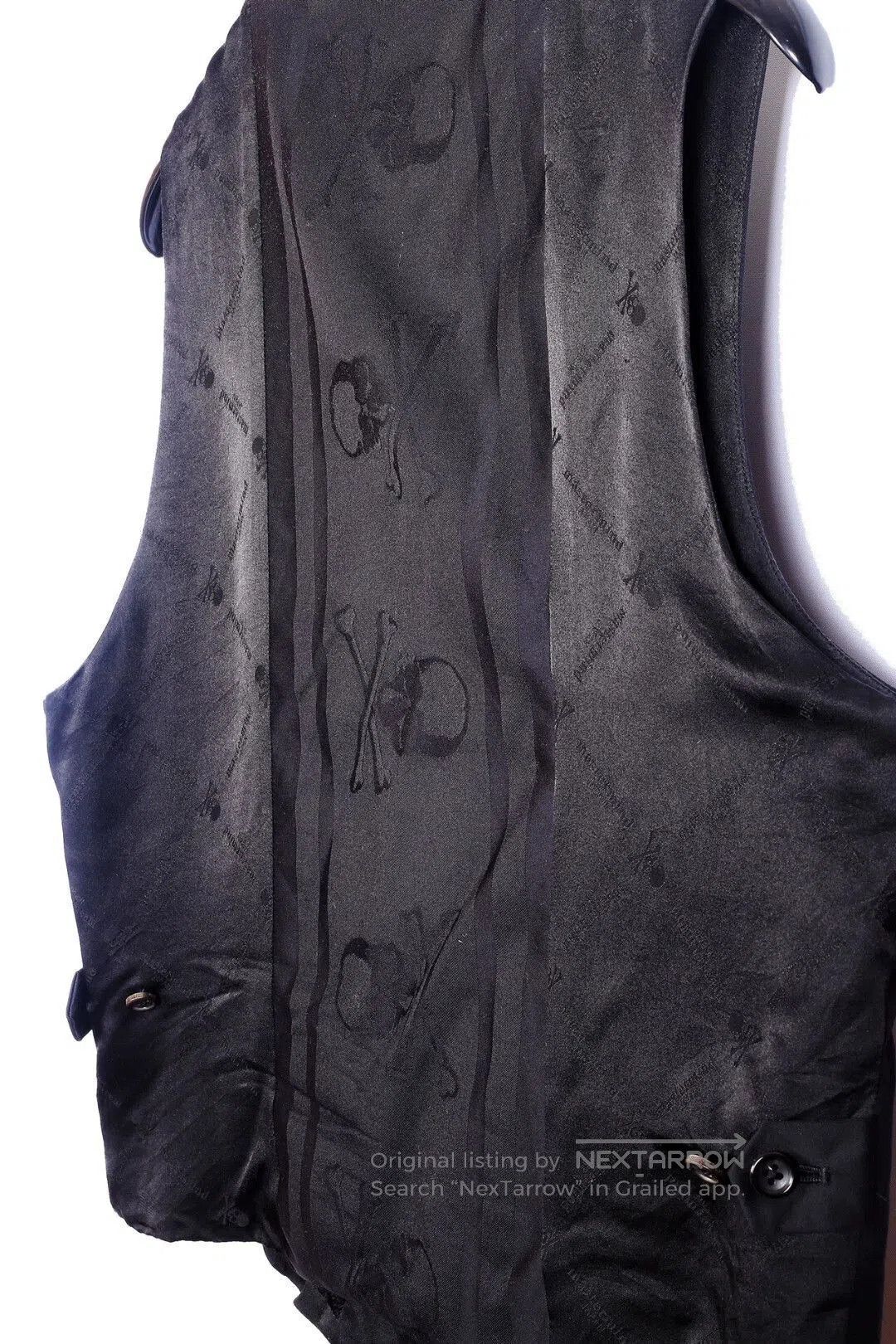 Mastermind Japan Black Sleeveless Button-Front Vest. Size US M / EU 48-50 / 2 - 3 Thumbnail