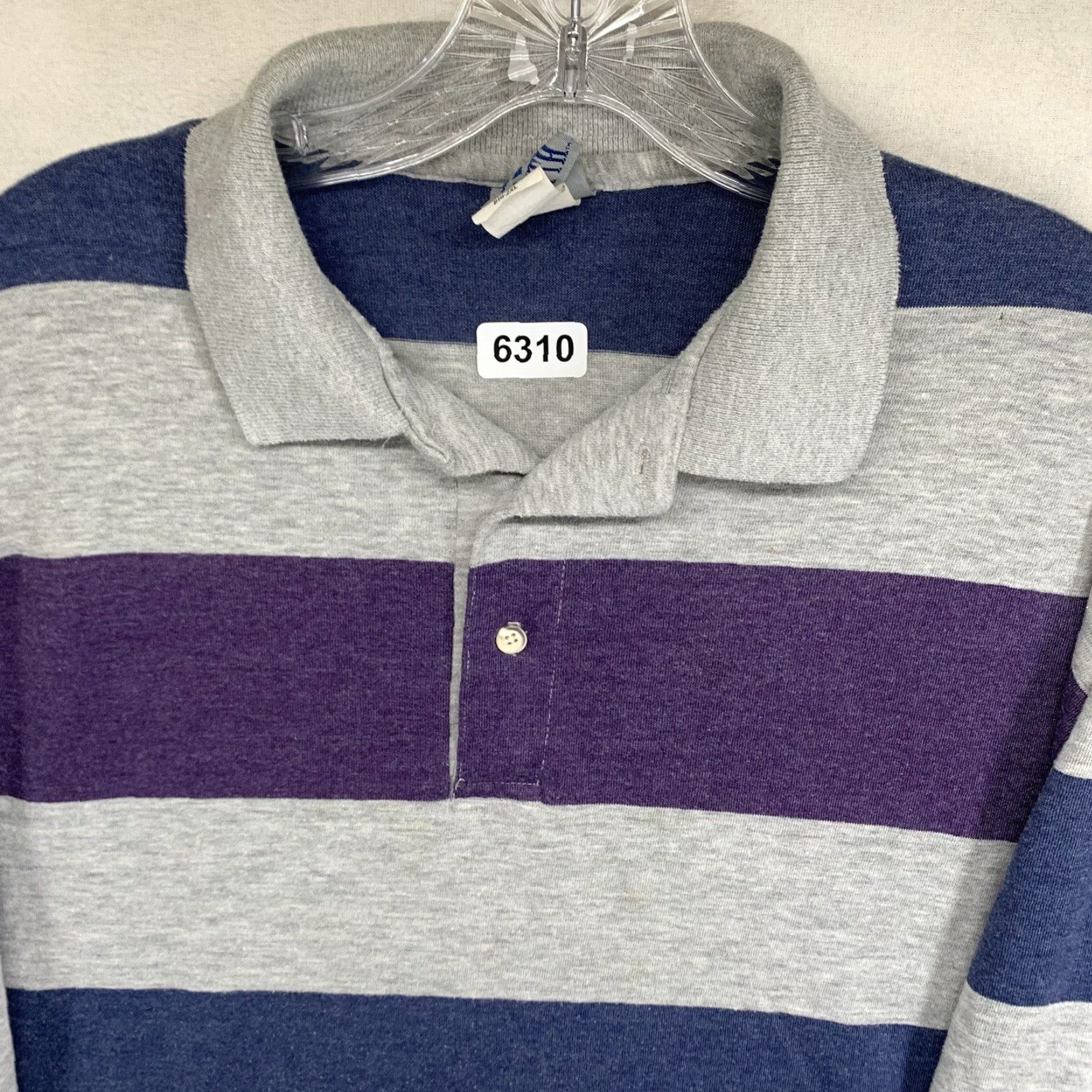 Vintage VINTAGE 90s Mens Polo Shirt Big & Tall 2XL Casual Lightweight Cotton USA Striped Style Size US XXL / EU 58 / 5 - 3 Thumbnail