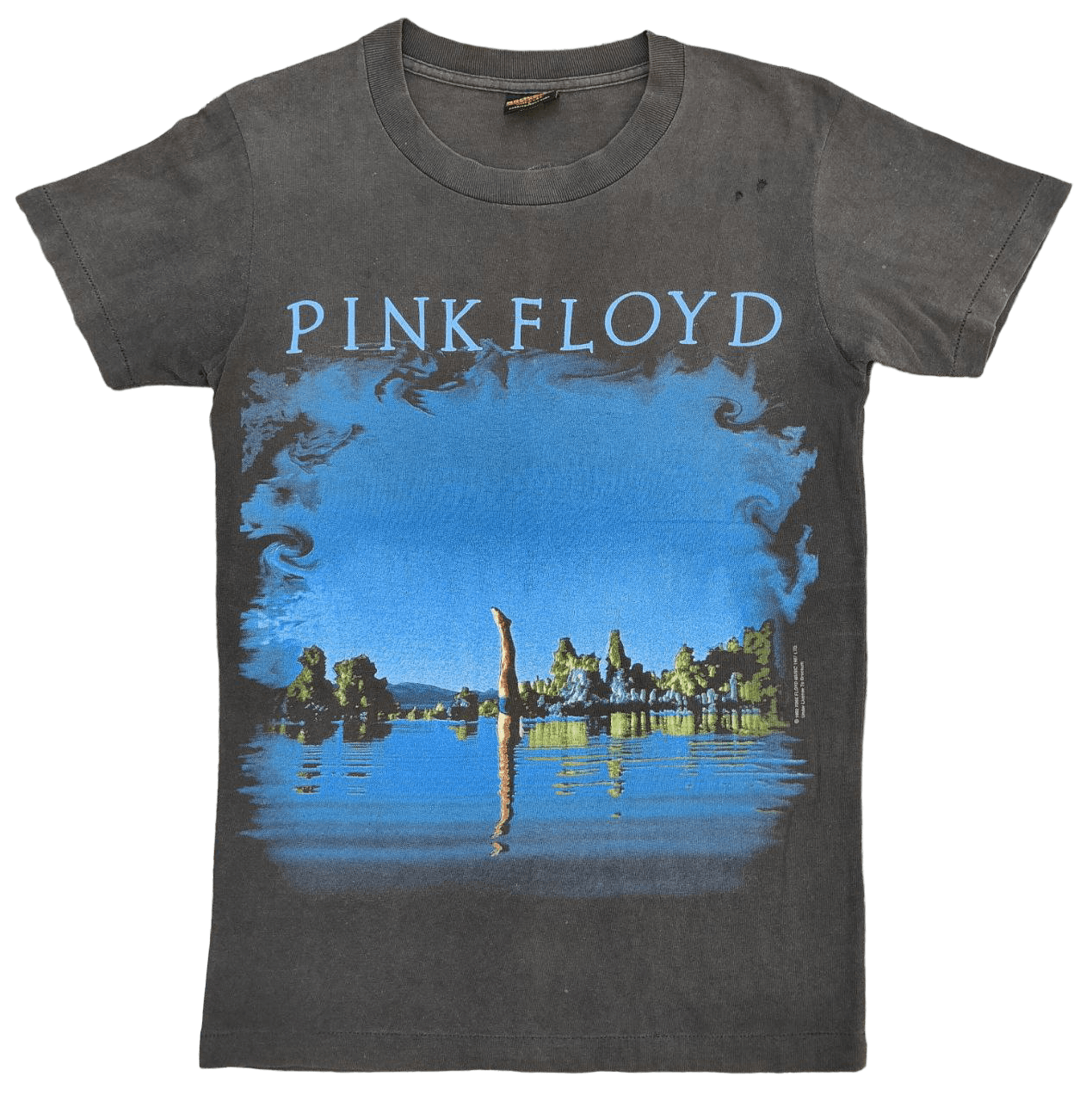 image of Band Tees x Pink Floyd 1992 Vintage Brockum Pink Floyd Faded T in Black, Men's (Size XS)