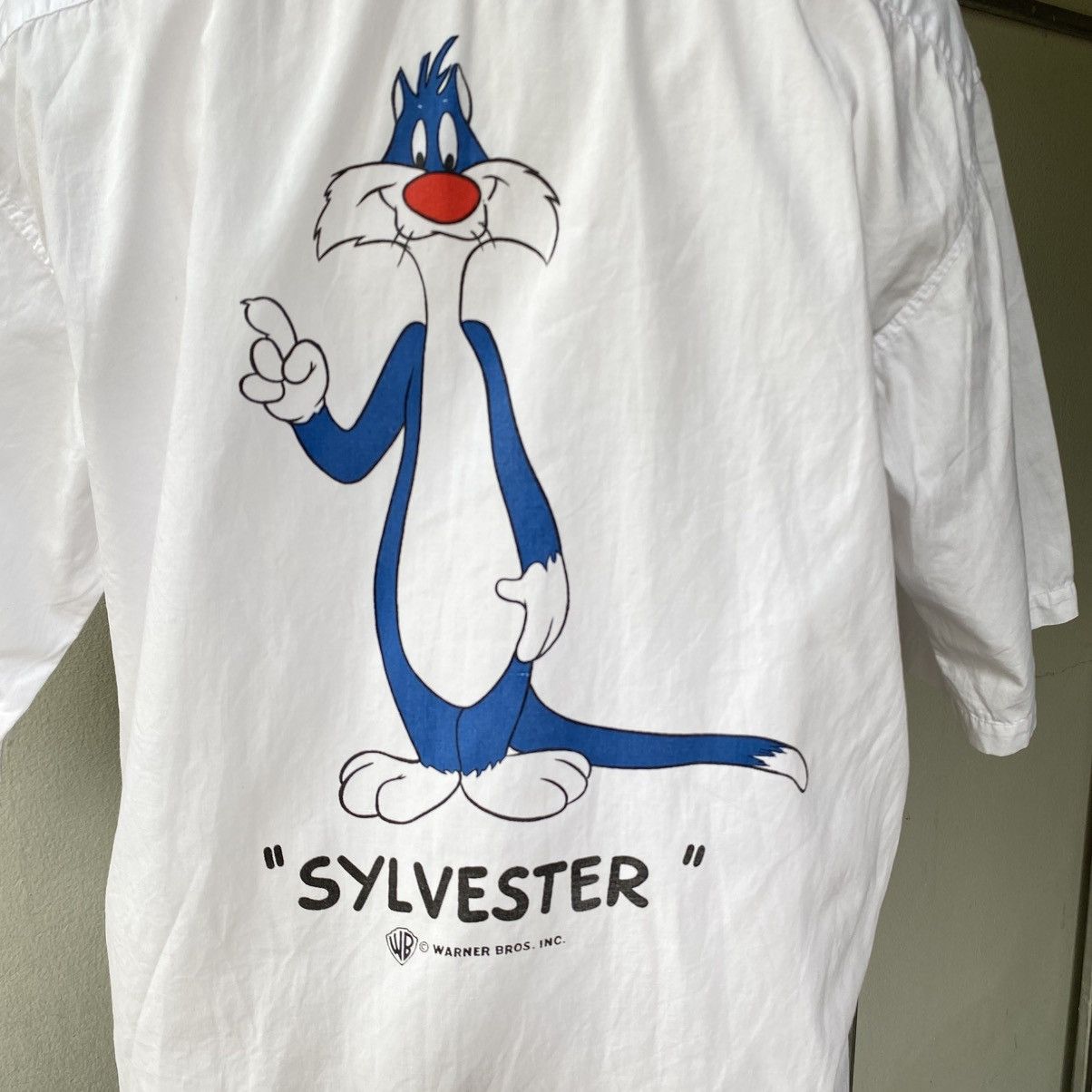 Designer × Vintage FANCYING White Sylvester Cartoon Shirt Size M / US 6-8 / IT 42-44 - 4 Thumbnail
