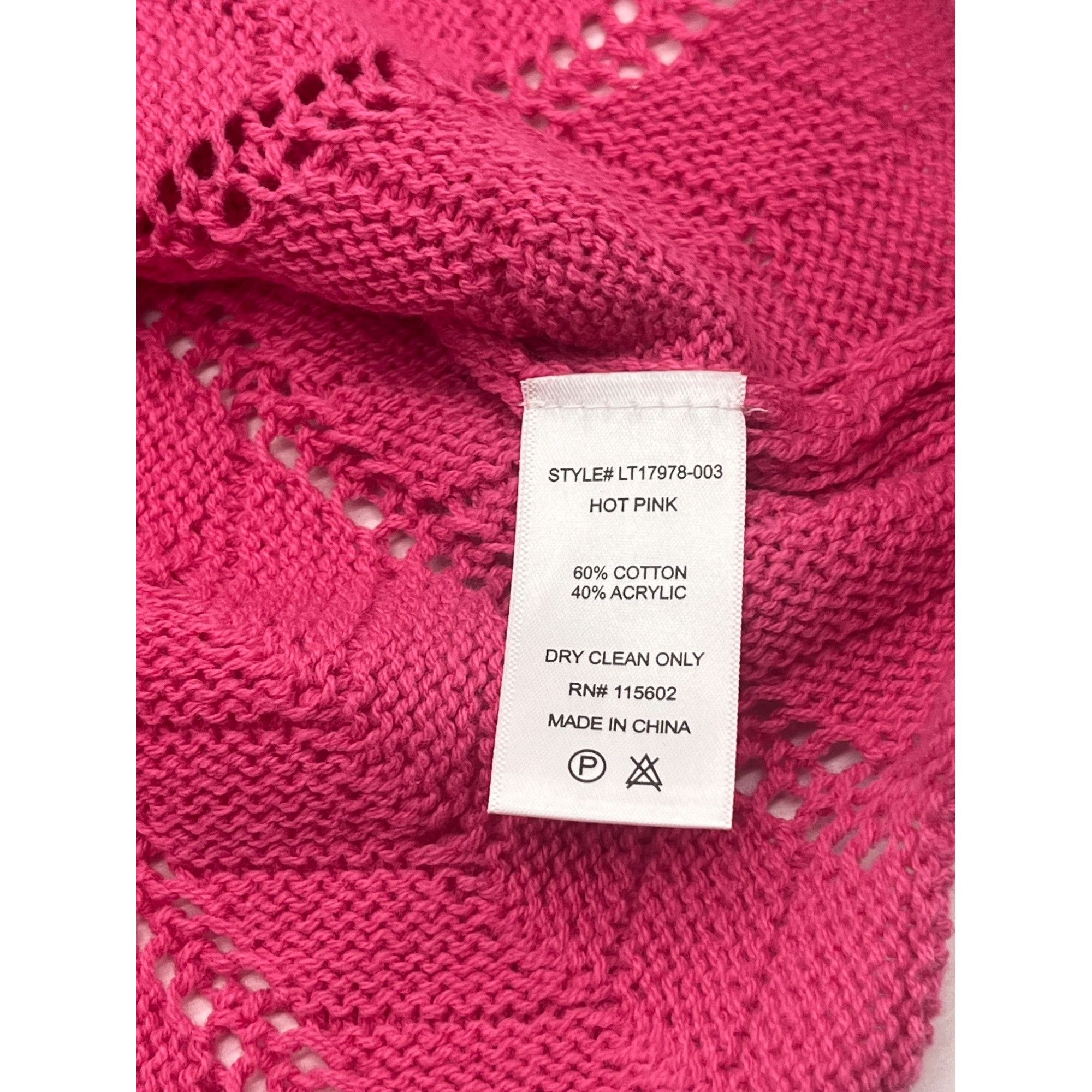 Other LUSH Crochet Knit Sweater Tank Top In Hot Pink, Sz. M Size M / US 6-8 / IT 42-44 - 7 Thumbnail