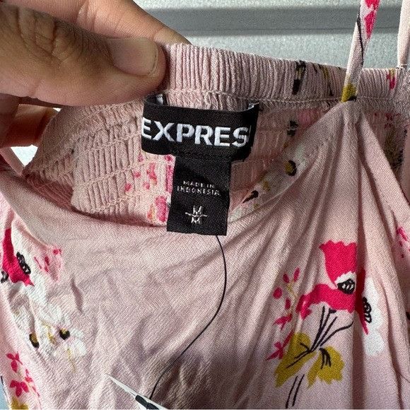Express NWT Express Floral Ruffle Hem Fit And Flare Dress Sz Medium Size M / US 6-8 / IT 42-44 - 7 Thumbnail