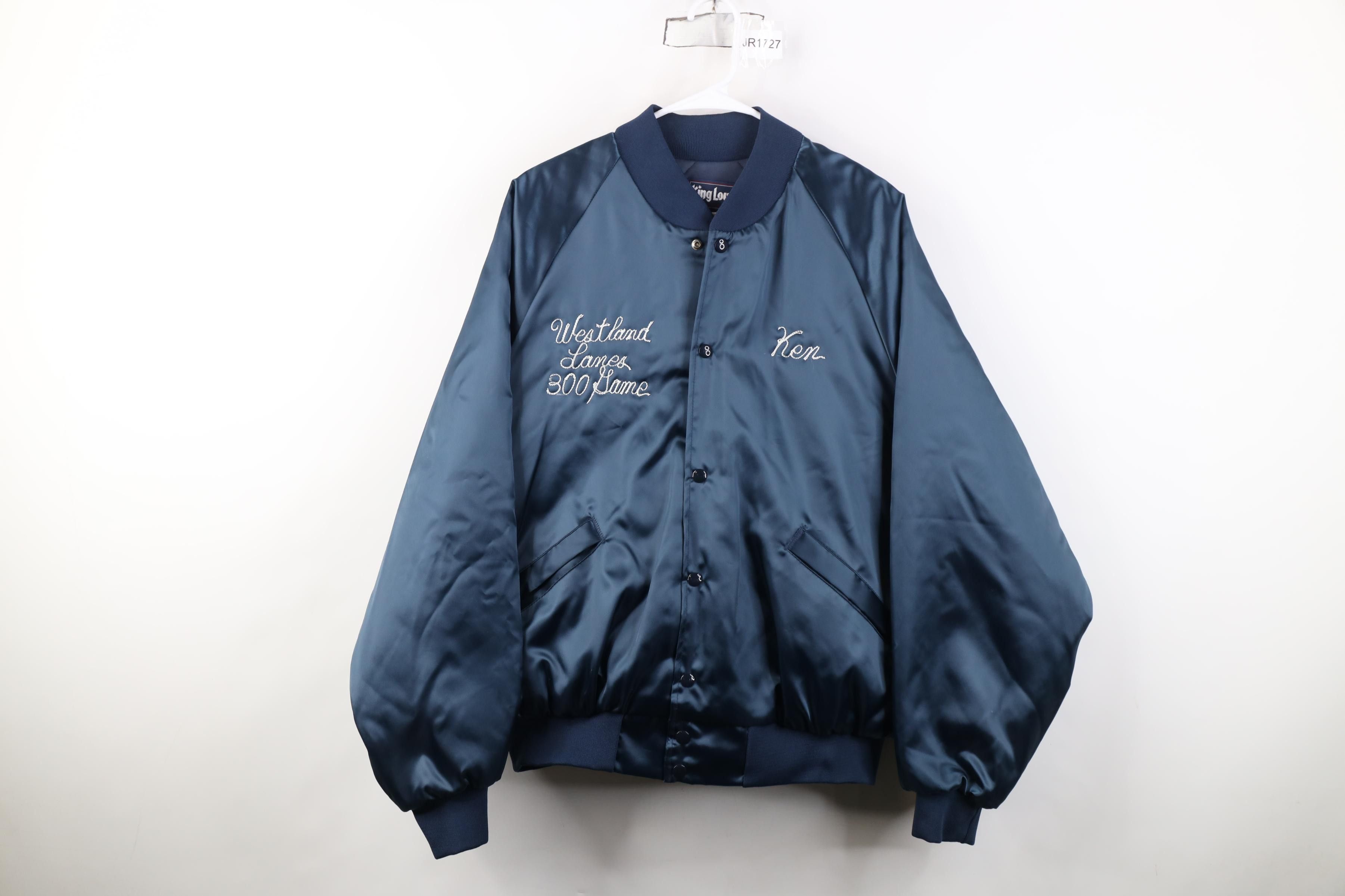 Vintage Vintage 80s Chain Stitched Game Bowling Satin Bomber Jacket Size US XL / EU 56 / 4 - 1 Thumbnail