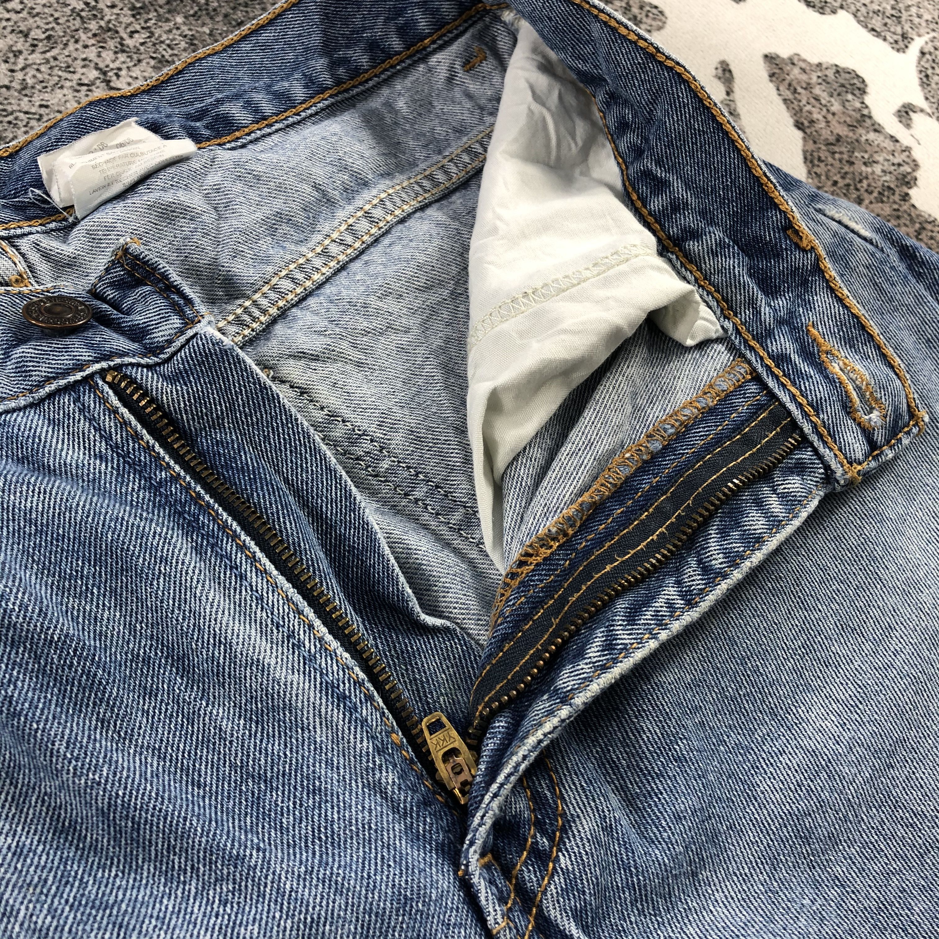 Levi's Vintage Levi's 505 Jeans Orange Tab Distress Denim KJ866 Size US 31 - 13 Thumbnail