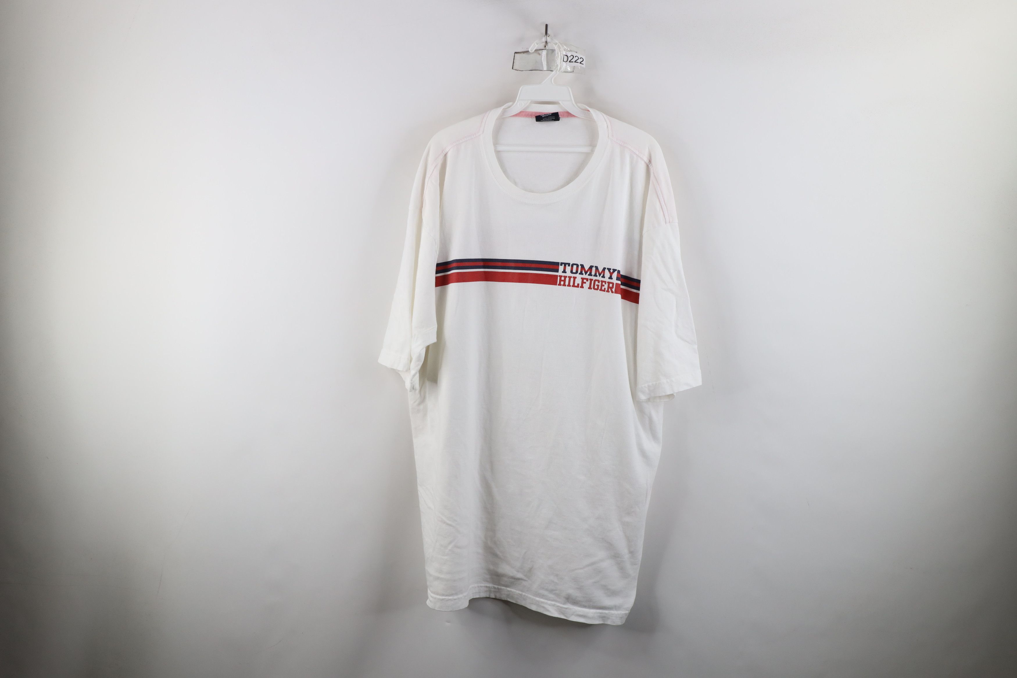 Tommy Hilfiger × Vintage Vintage Tommy Hilfiger Striped Short Sleeve T-Shirt White Size US XXL / EU 58 / 5 - 1 Thumbnail