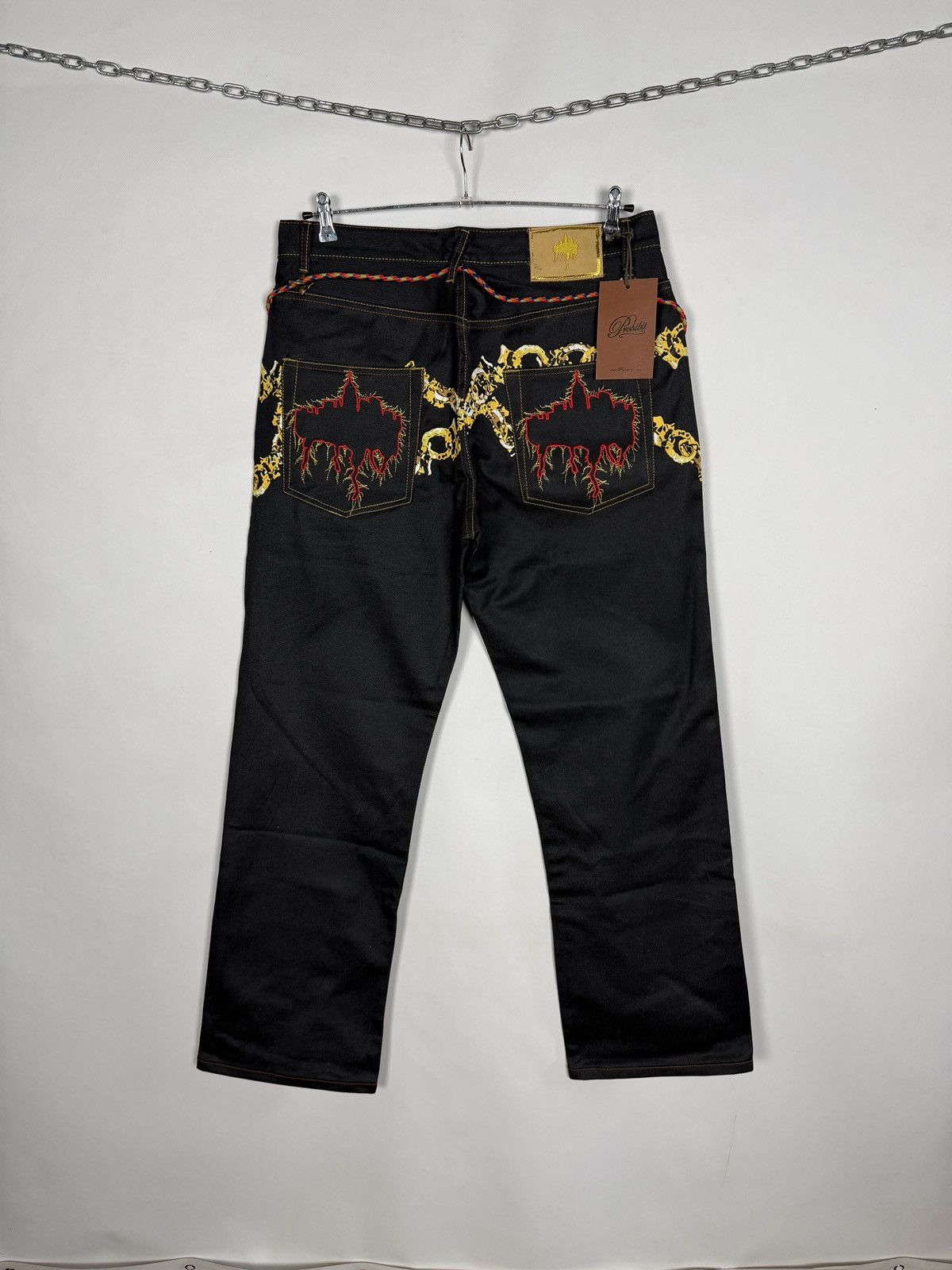 Other Prohibit Graphic Jeans Chain Print Denim Pants Y2K Size 36 Size US 36 / EU 52 - 11 Thumbnail
